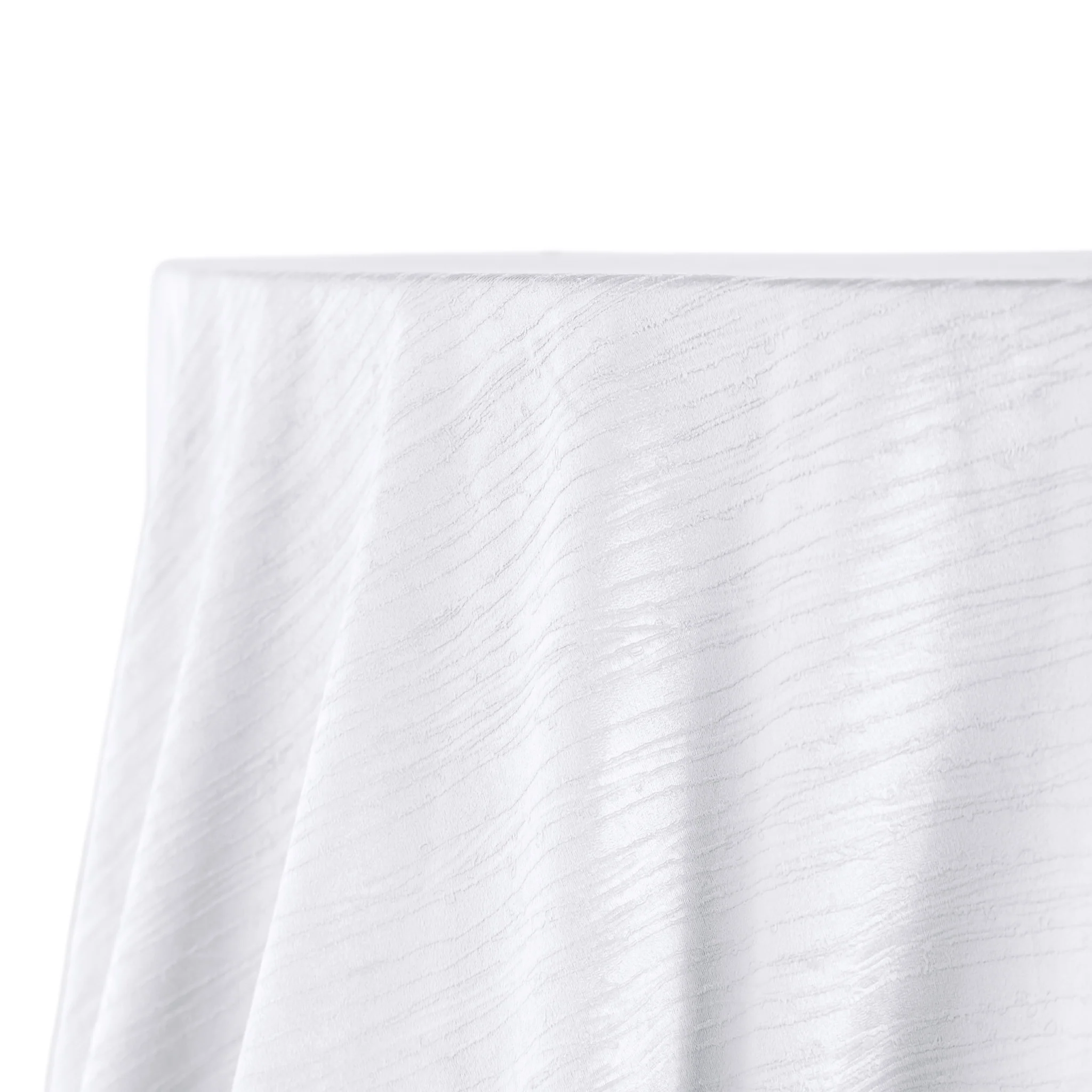Crinkle Velvet 132" Round Tablecloth - White - Image 7