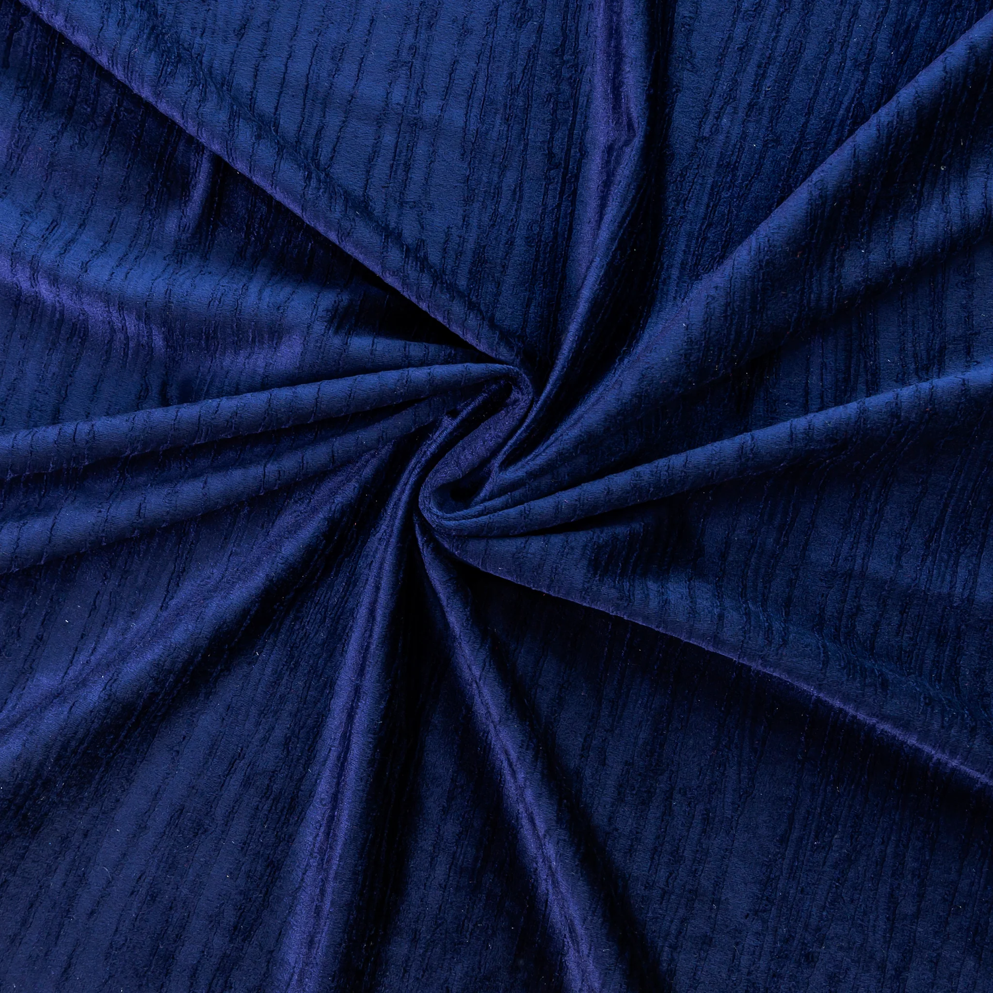 Crinkle Velvet 90"x132" Rectangular Tablecloth - Navy Blue - Image 3