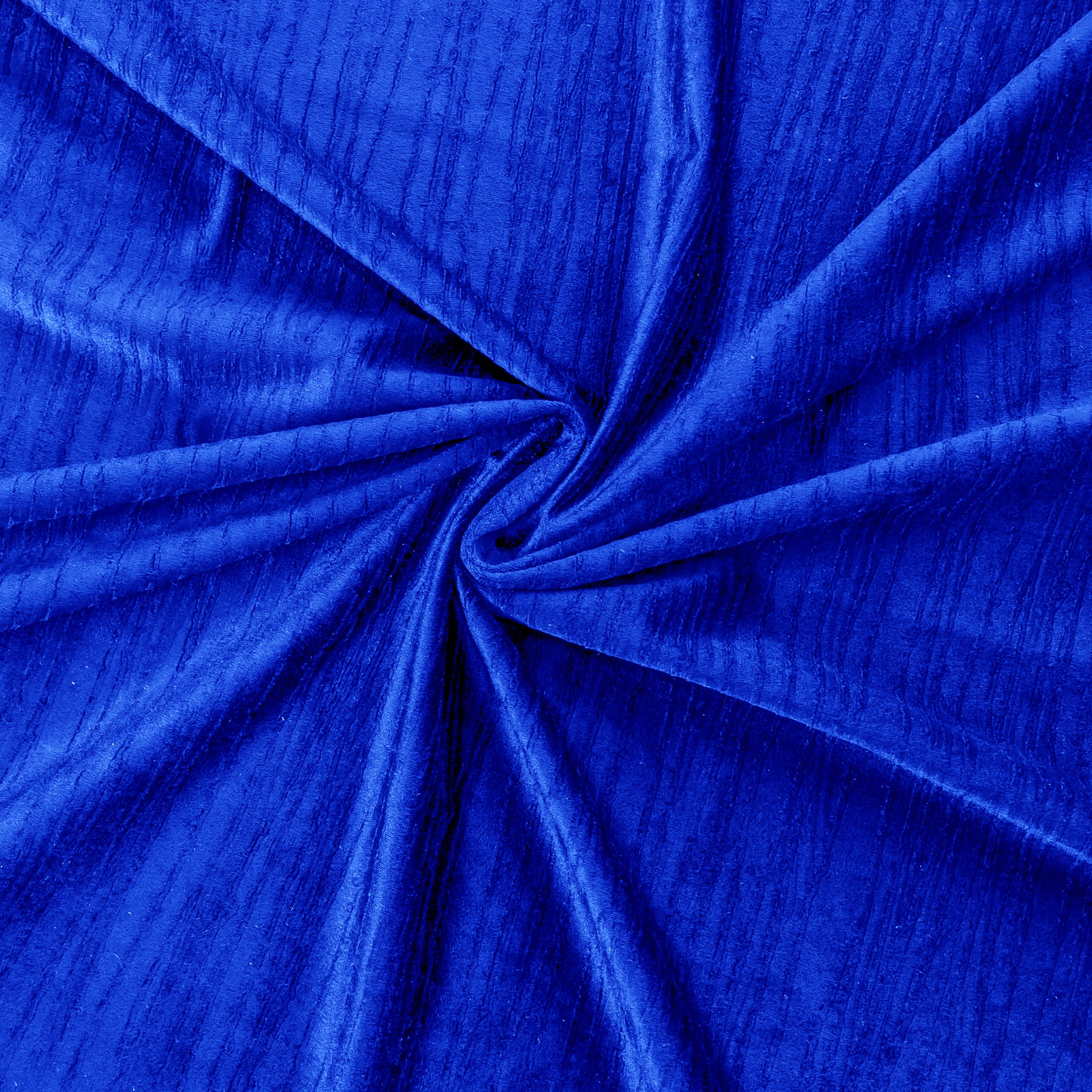 Crinkle Velvet 90"x132" Rectangular Tablecloth - Royal Blue - Image 3