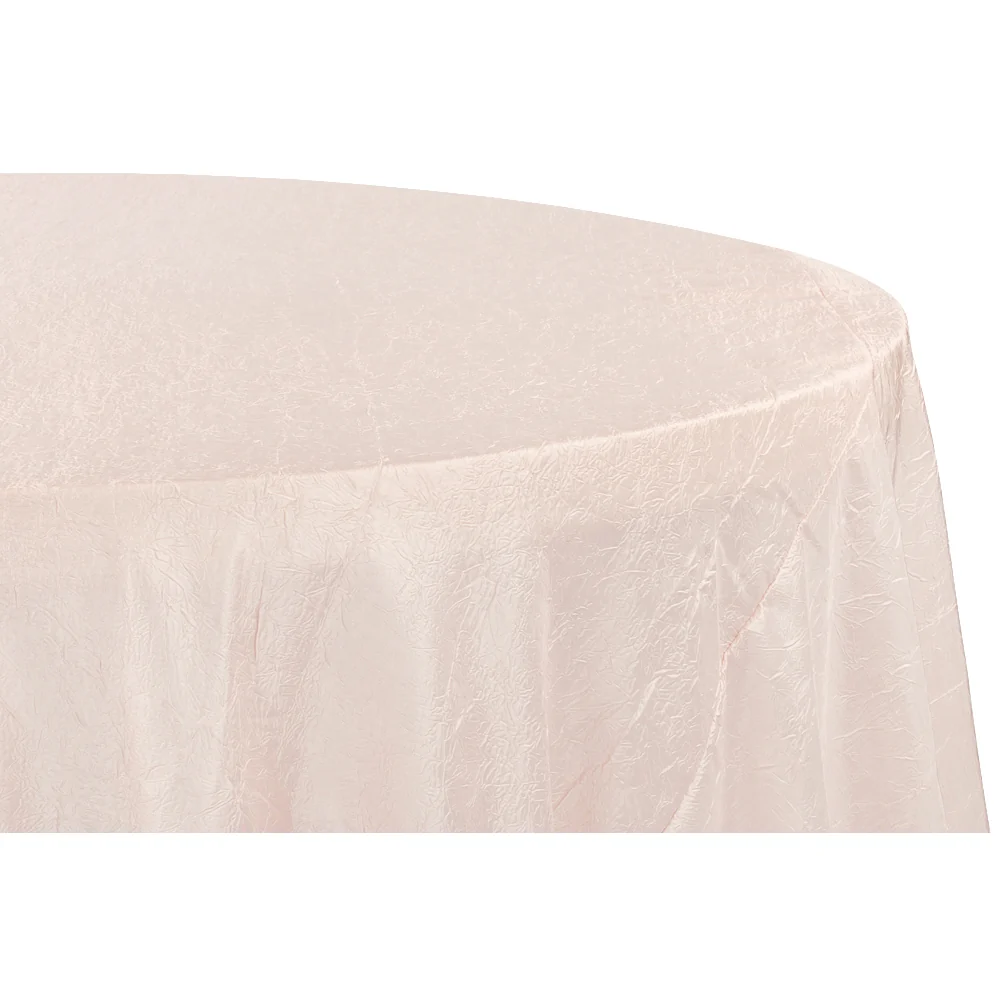 Crushed Taffeta 120" Round Tablecloth - Blush/Rose Gold - Image 2