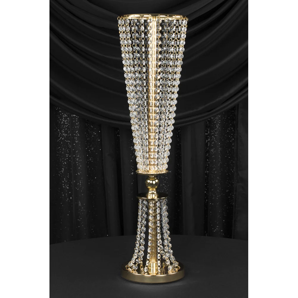 Crystal Column Tabletop Centerpiece - Gold - Image 2