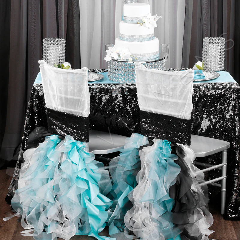 Curly Willow Chair Sash - Black - Image 2