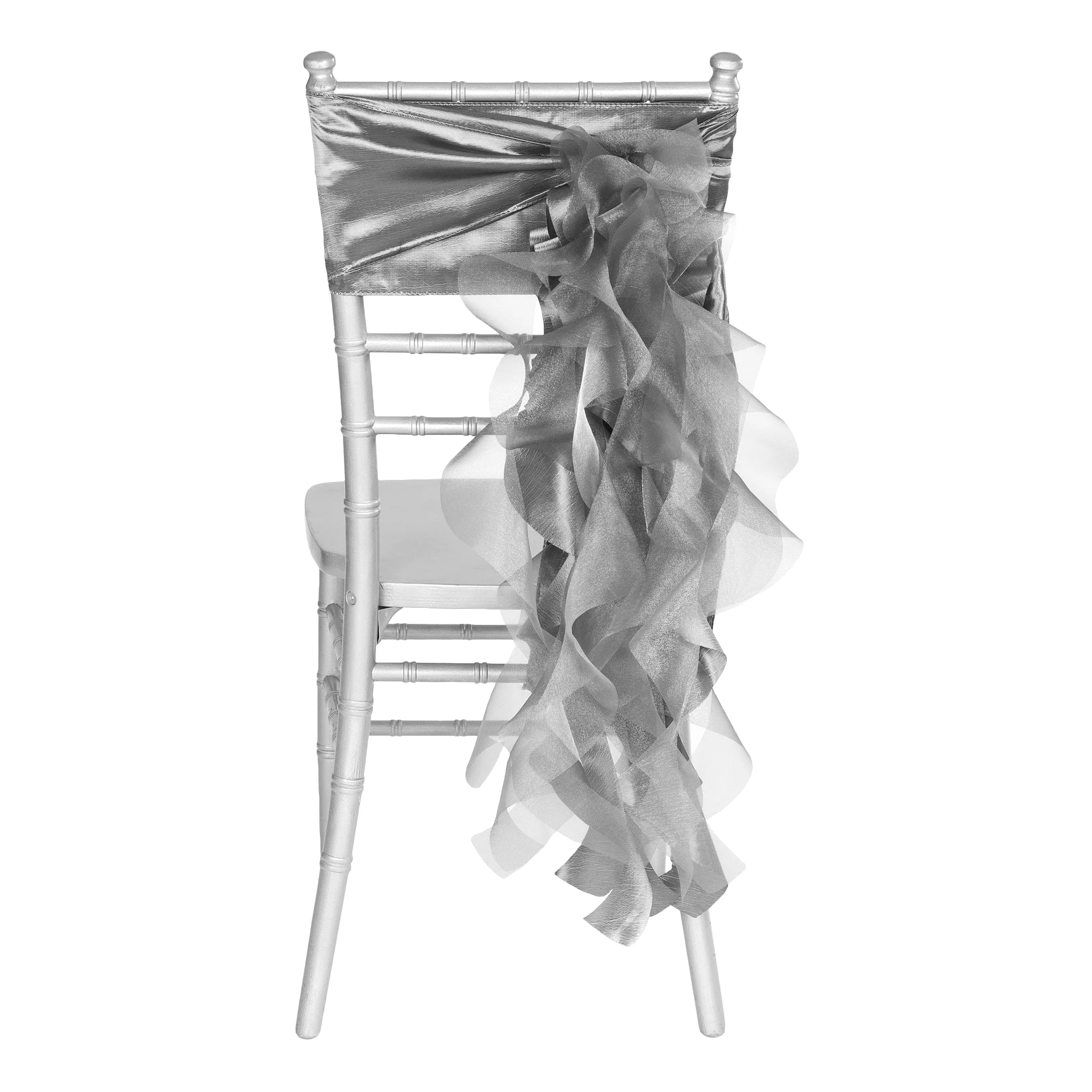 Curly Willow Chair Sash - Silver - Image 5