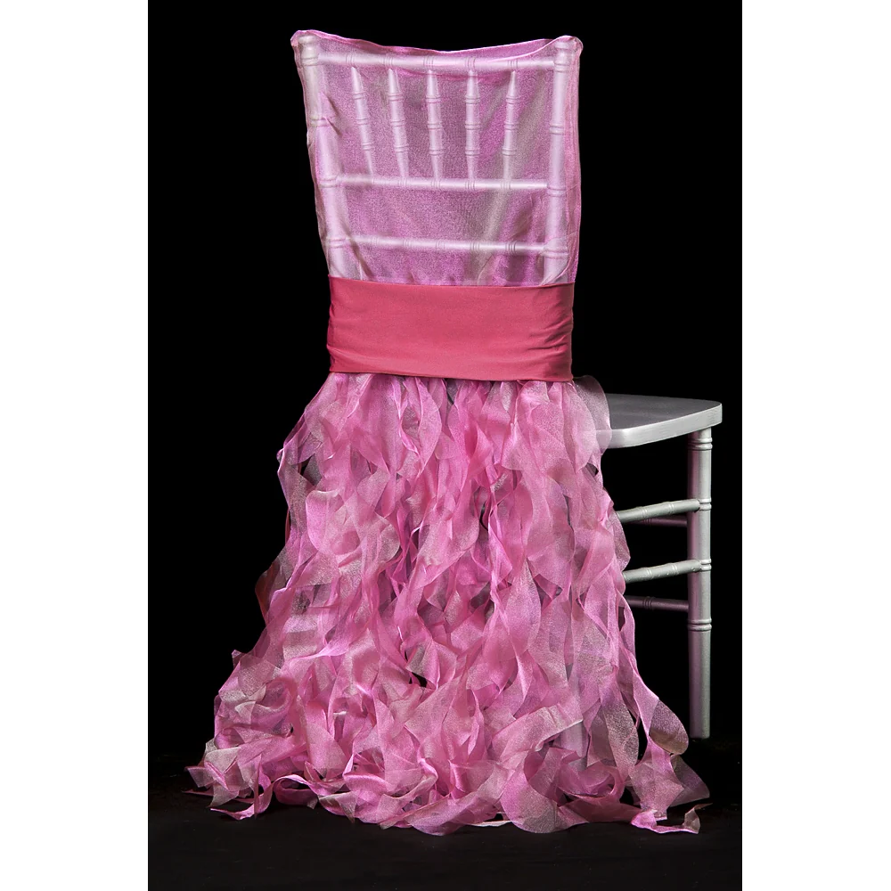 Curly Willow Chiavari Chair Back Slip Cover - Fuchsia - Image 2