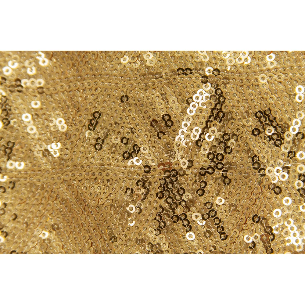 Diamond Glitz Sequins 120" Round Tablecloth - Gold - Image 3