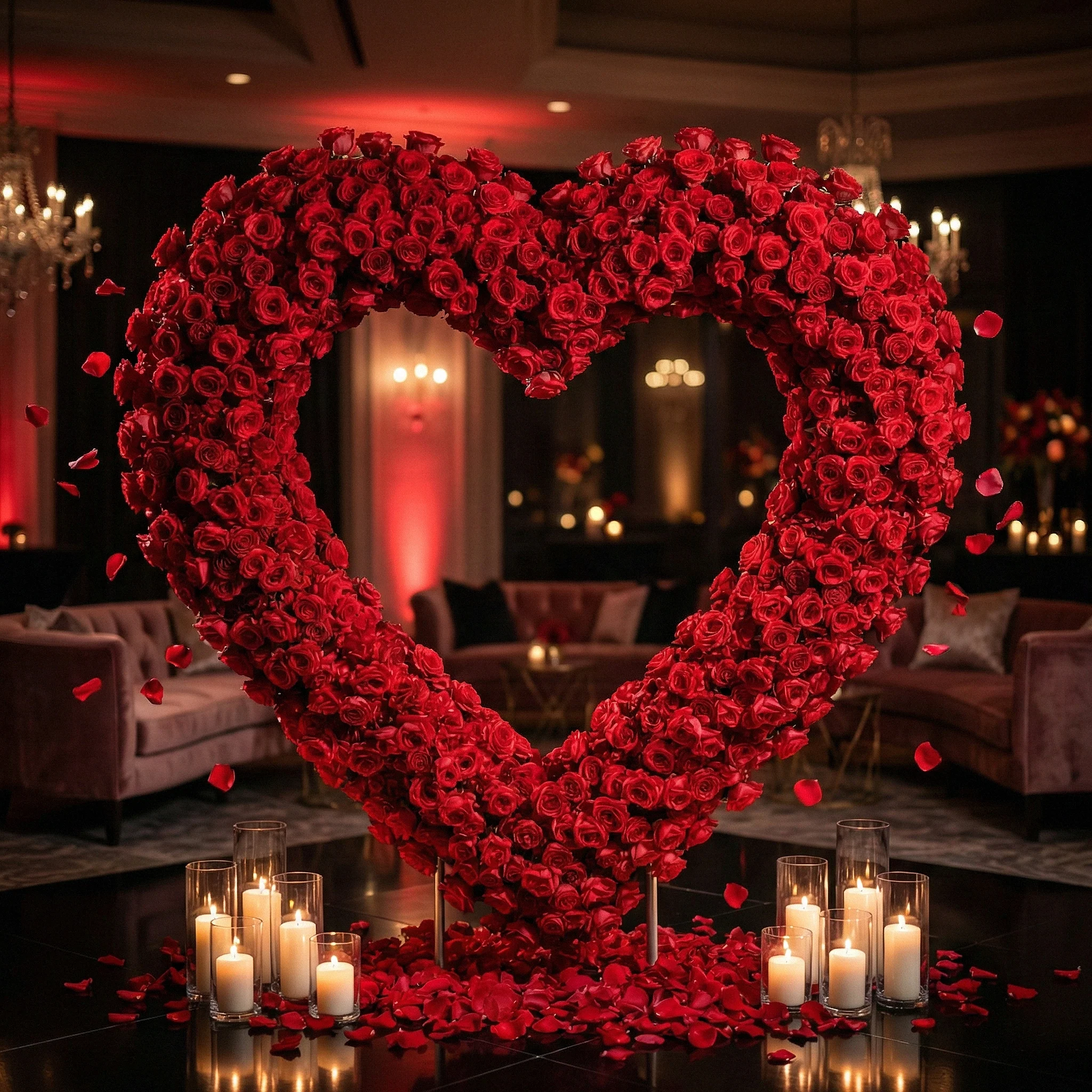 Double Heart Frame Arch Backdrop - Image 6