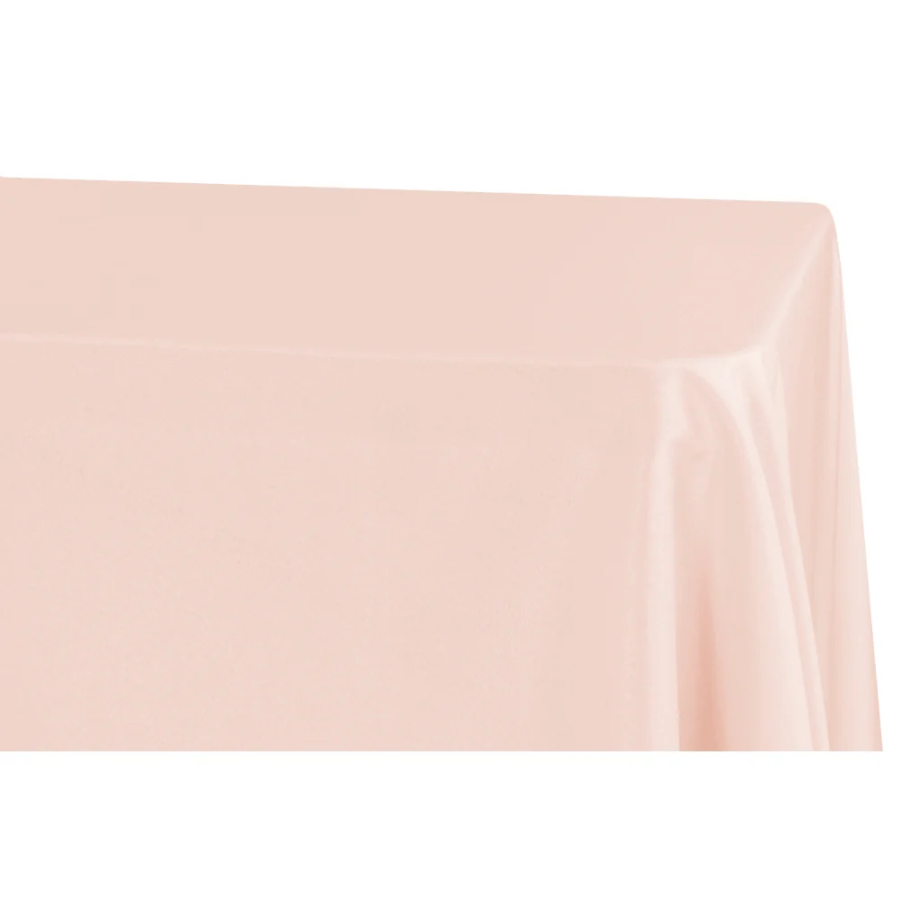 Economy Polyester Tablecloth 90"x132" Oblong Rectangular - Blush - Image 2