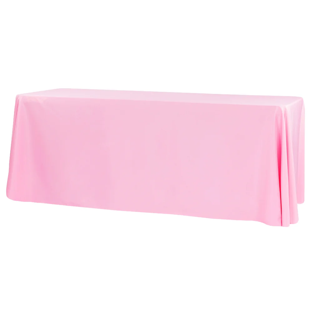 Economy Polyester Tablecloth 90"x132" Oblong Rectangular - Pink