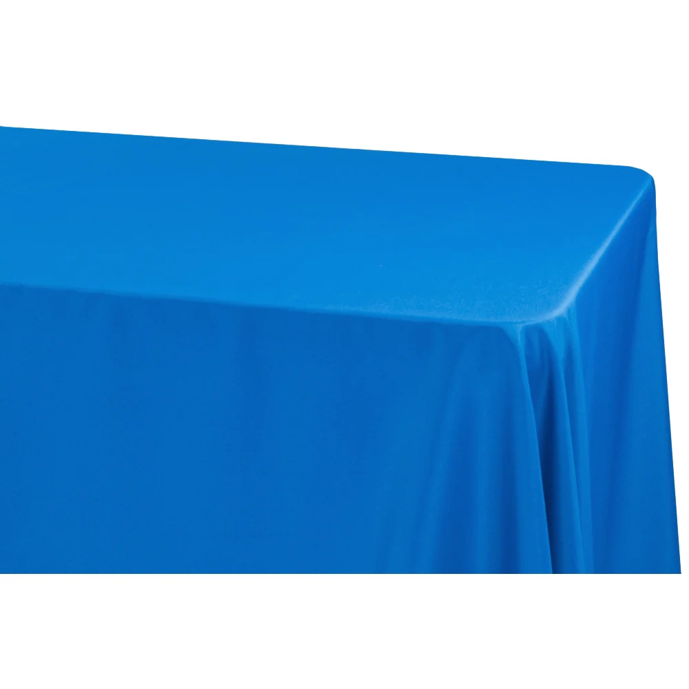 Economy Polyester Tablecloth 90"x132" Oblong Rectangular - Royal Blue - Image 2