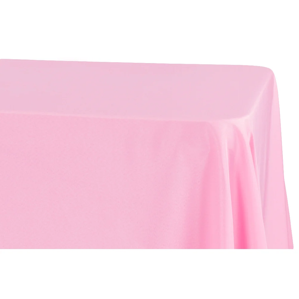 Economy Polyester Tablecloth 90"x156" Oblong Rectangular - Pink - Image 2
