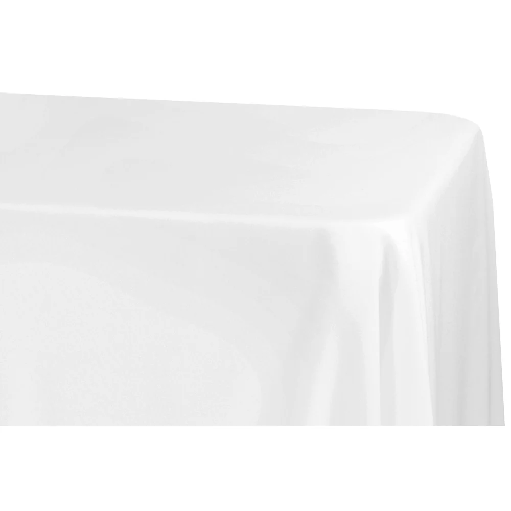 Economy Polyester Tablecloth 90"x156" Oblong Rectangular - White - Image 3