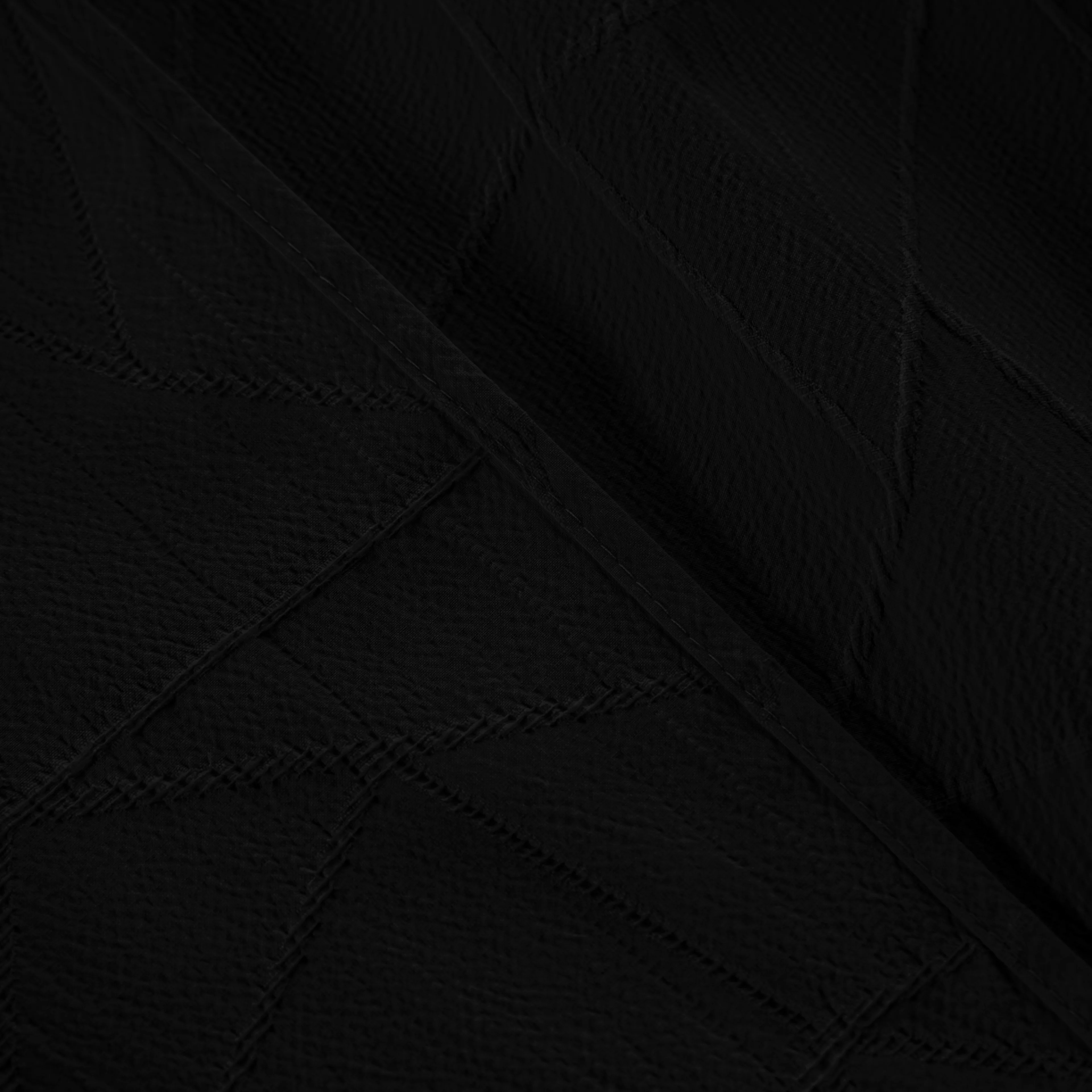 Embossed Geometric Jacquard 90"x132" Rectangle Tablceloth - Black - Image 9