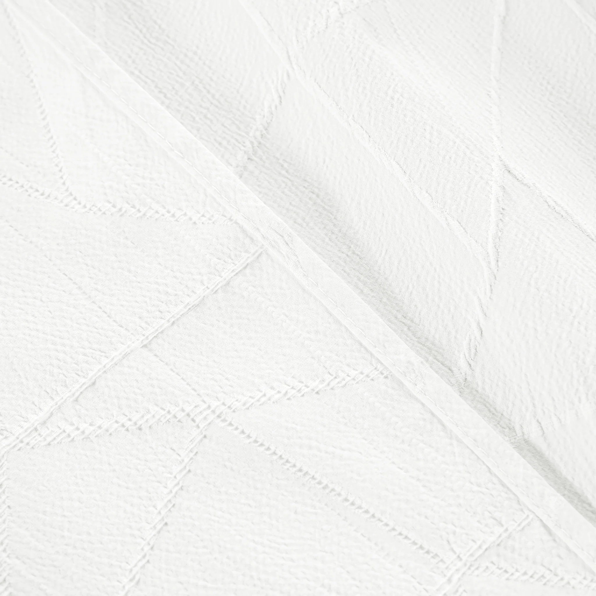 Embossed Geometric Jacquard 90"x132" Rectangle Tablceloth - Light Ivory/Off White - Image 7