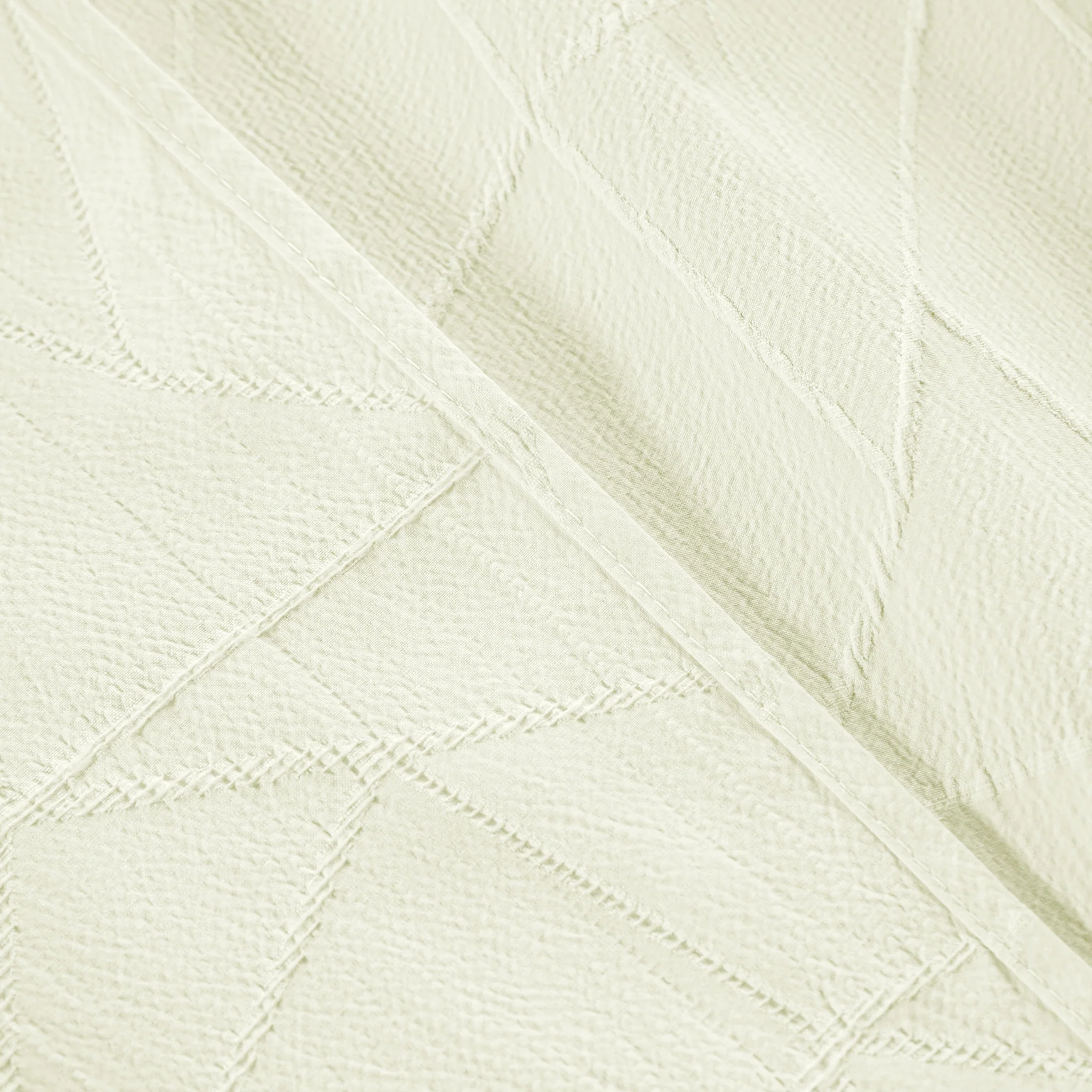 Embossed Geometric Jacquard 90"x156" Rectangle Tablecloth - Ivory - Image 4