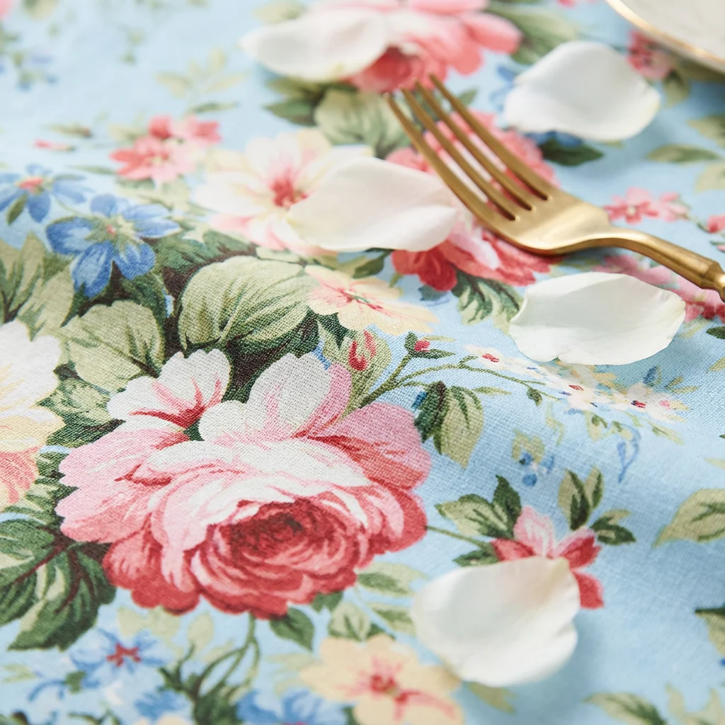 English Garden Floral 132" Round Tablecloth - Image 4