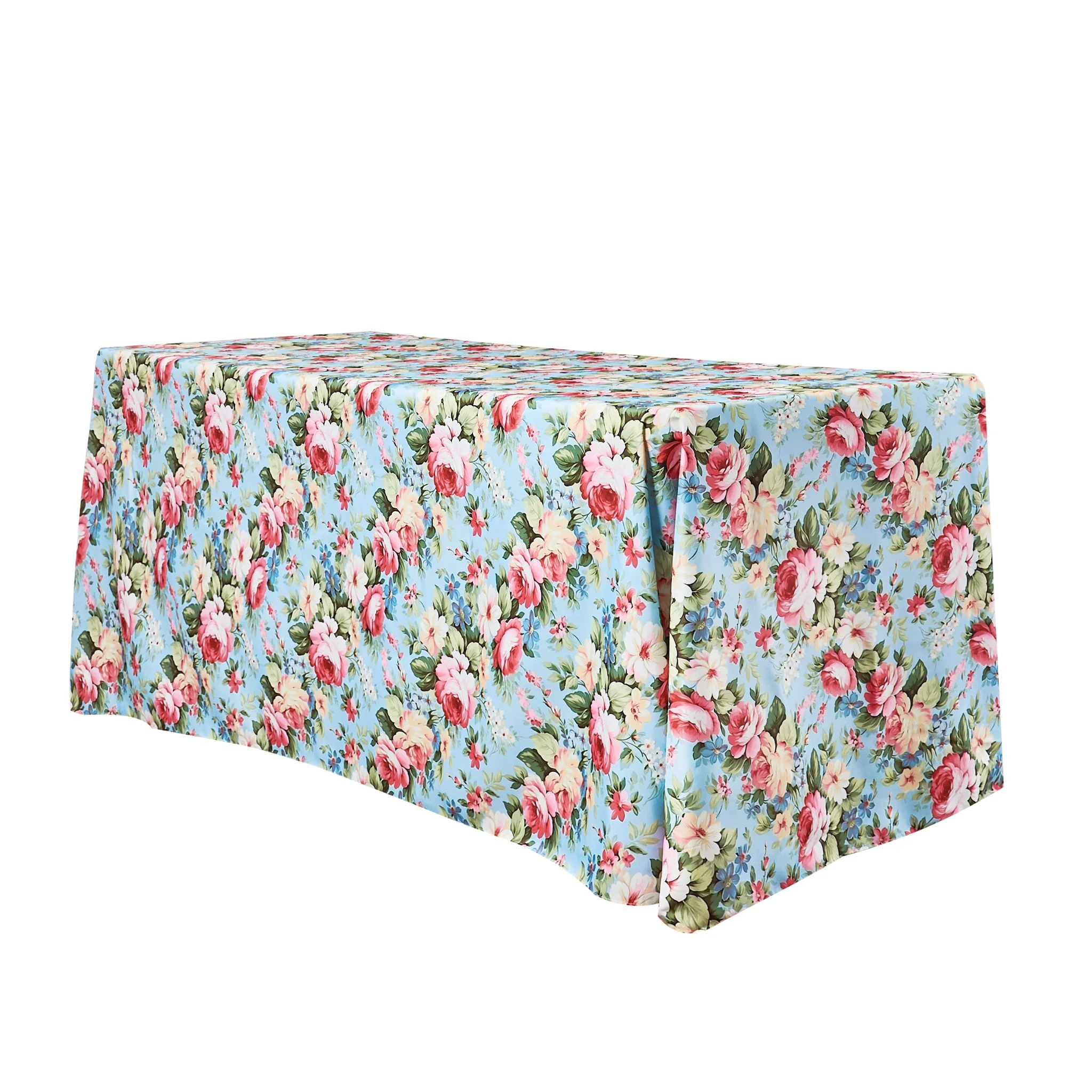 English Garden Floral Rectangular 90"x156" Tablecloth