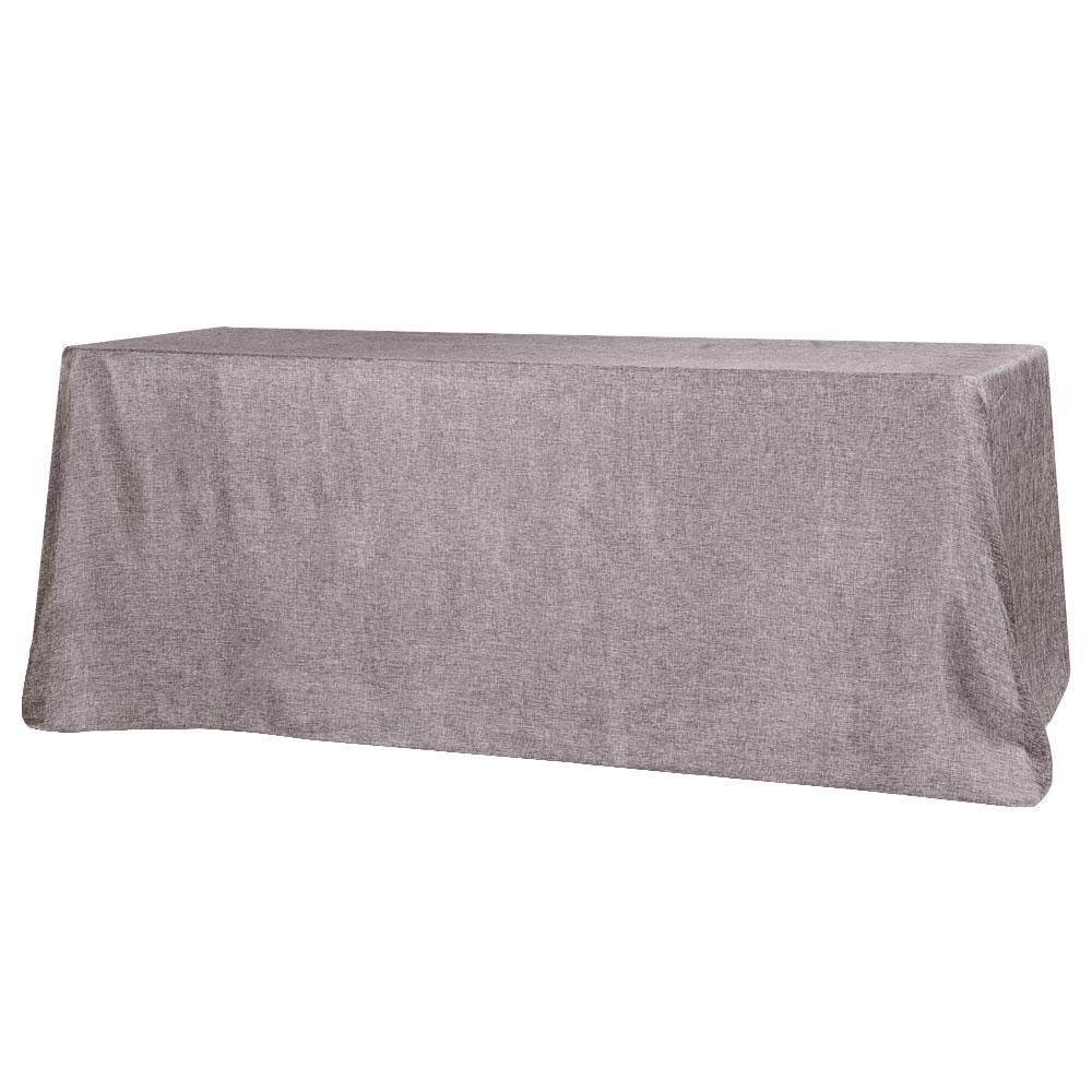 Faux Burlap Tablecloth 90"x132" Rectangular  - Gray