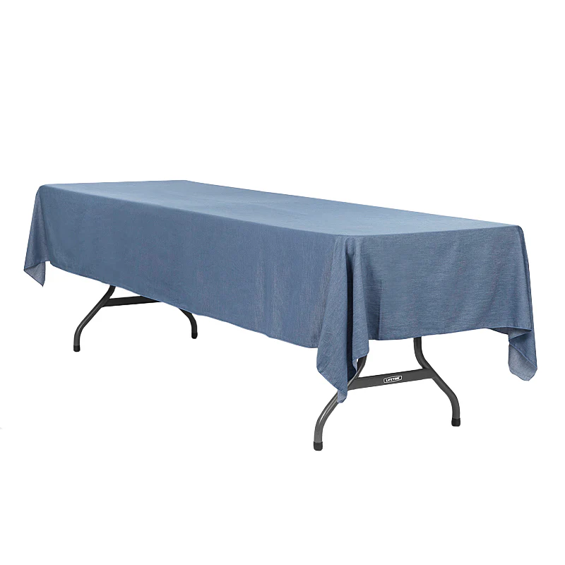 Faux Denim Tablecloth 60"x120" Rectangular - Dark Blue