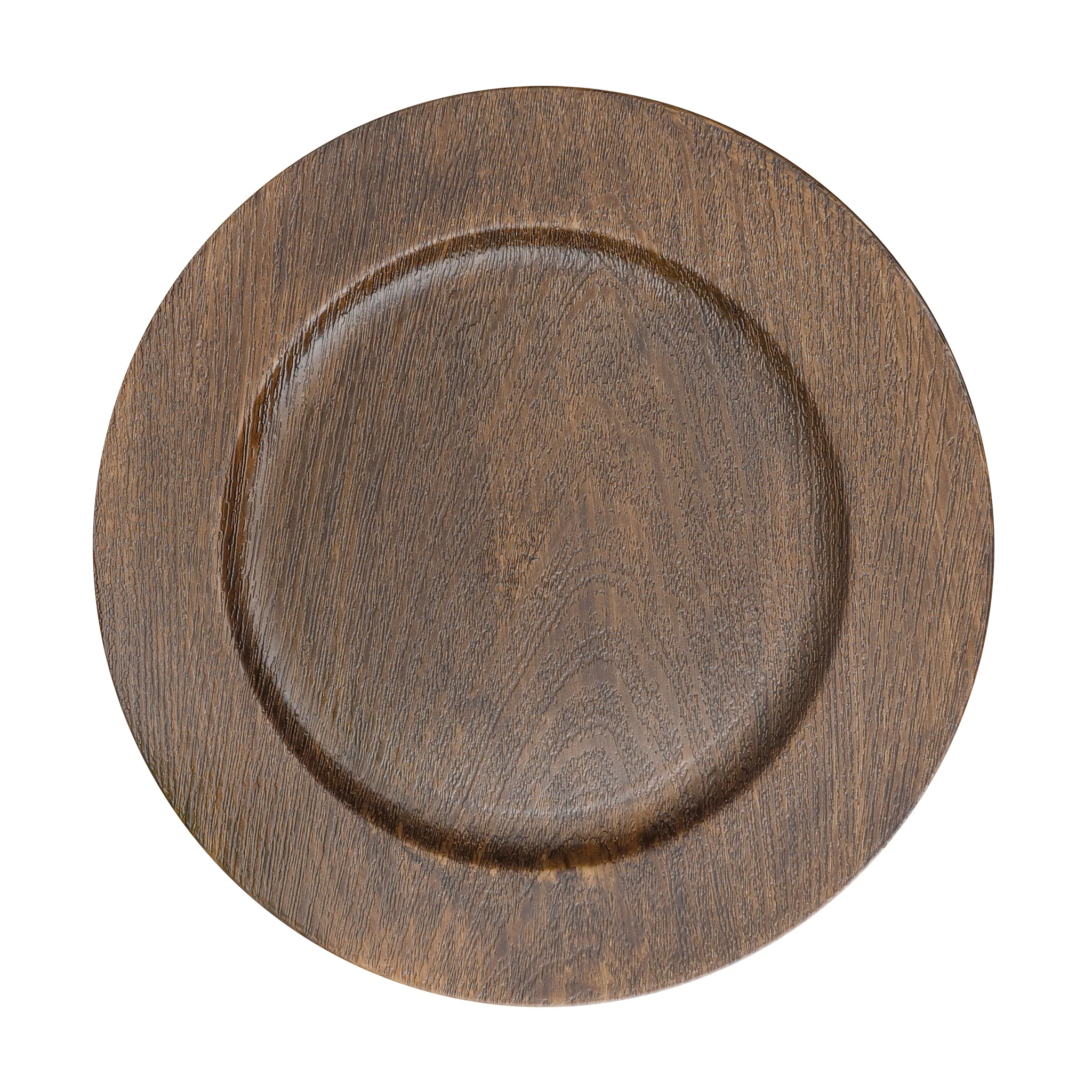 Faux Wood Acrylic Charger Plate