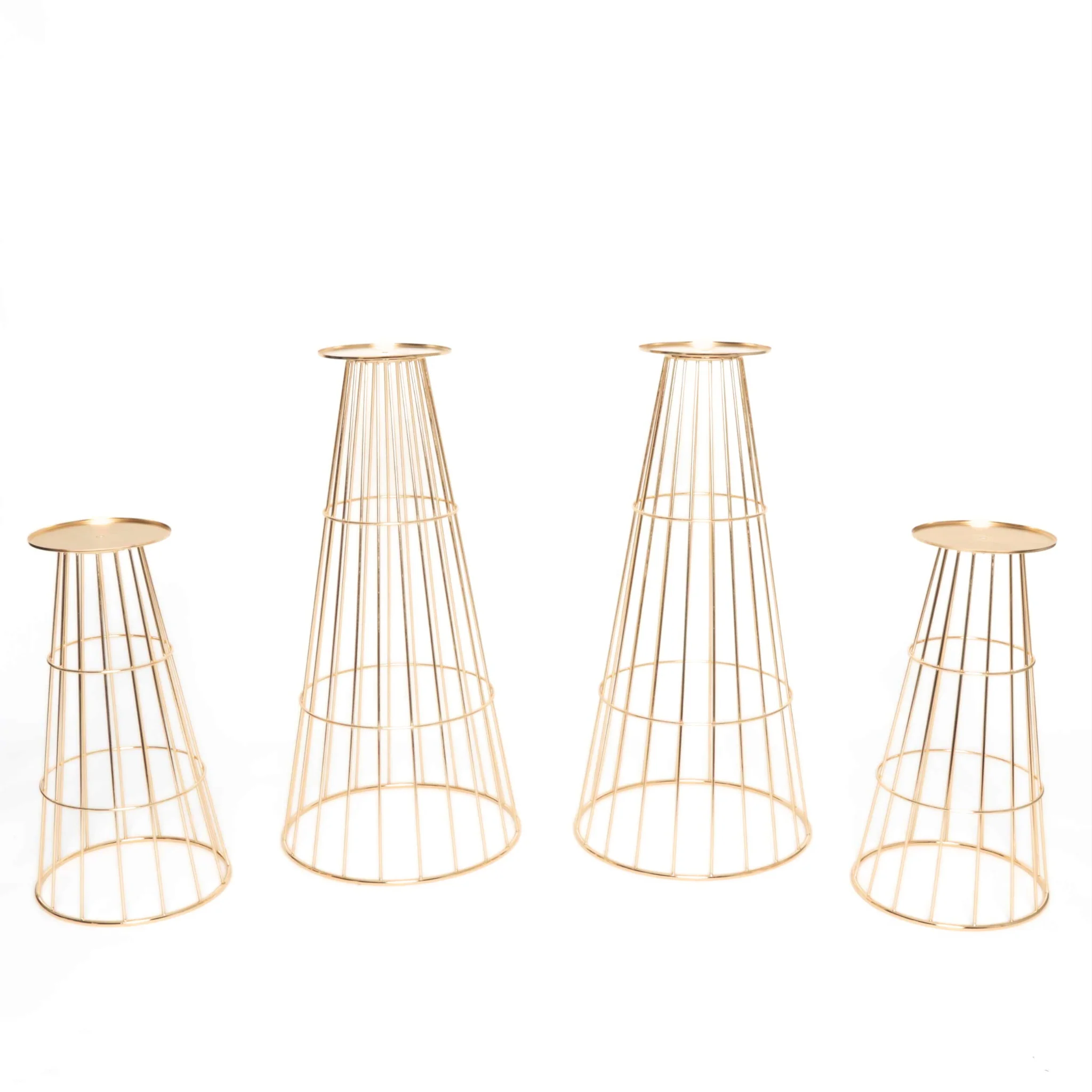 Flower Centerpiece Pedestal Stands (4 pcs/set) - Gold - Image 9
