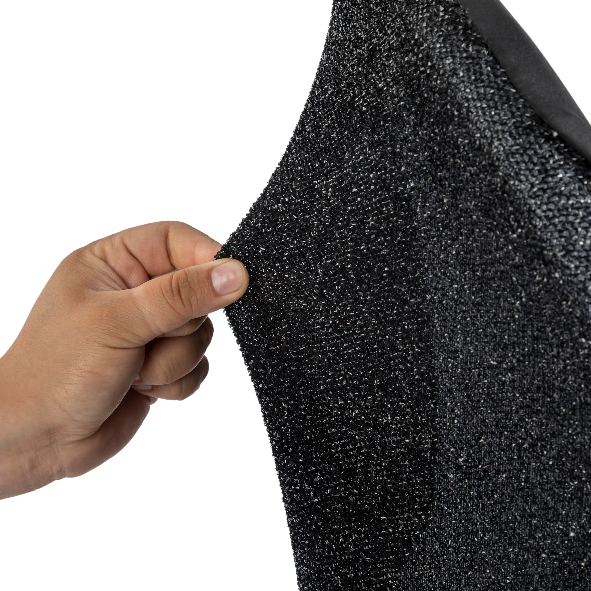 Shimmer Tinsel Folding Spandex Chair Cover - Black - Image 3