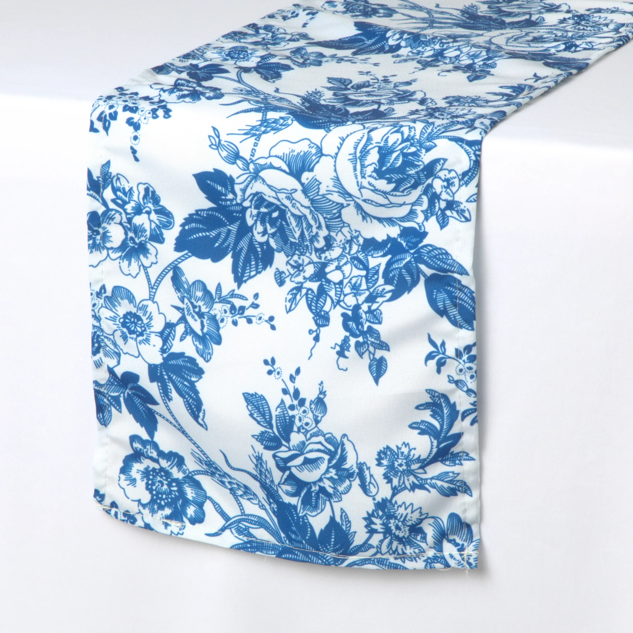 French Toile Table Runner - Blue - Image 5
