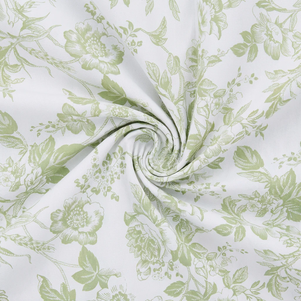 French Toile Table Runner - Sage Green - Image 3