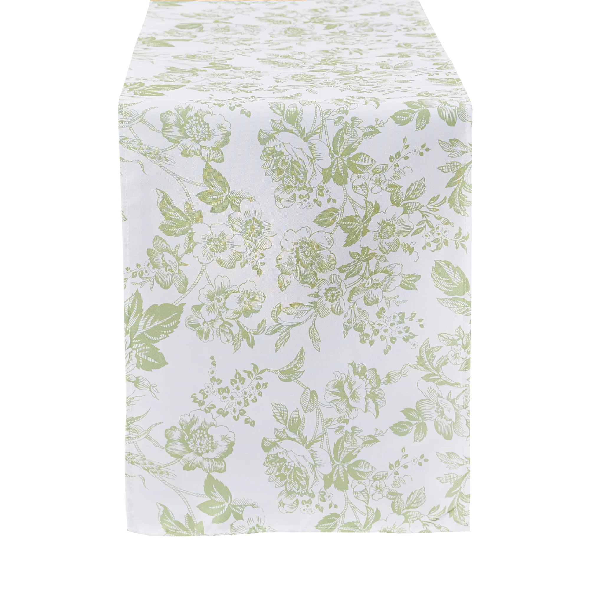 French Toile Table Runner - Sage Green - Image 5