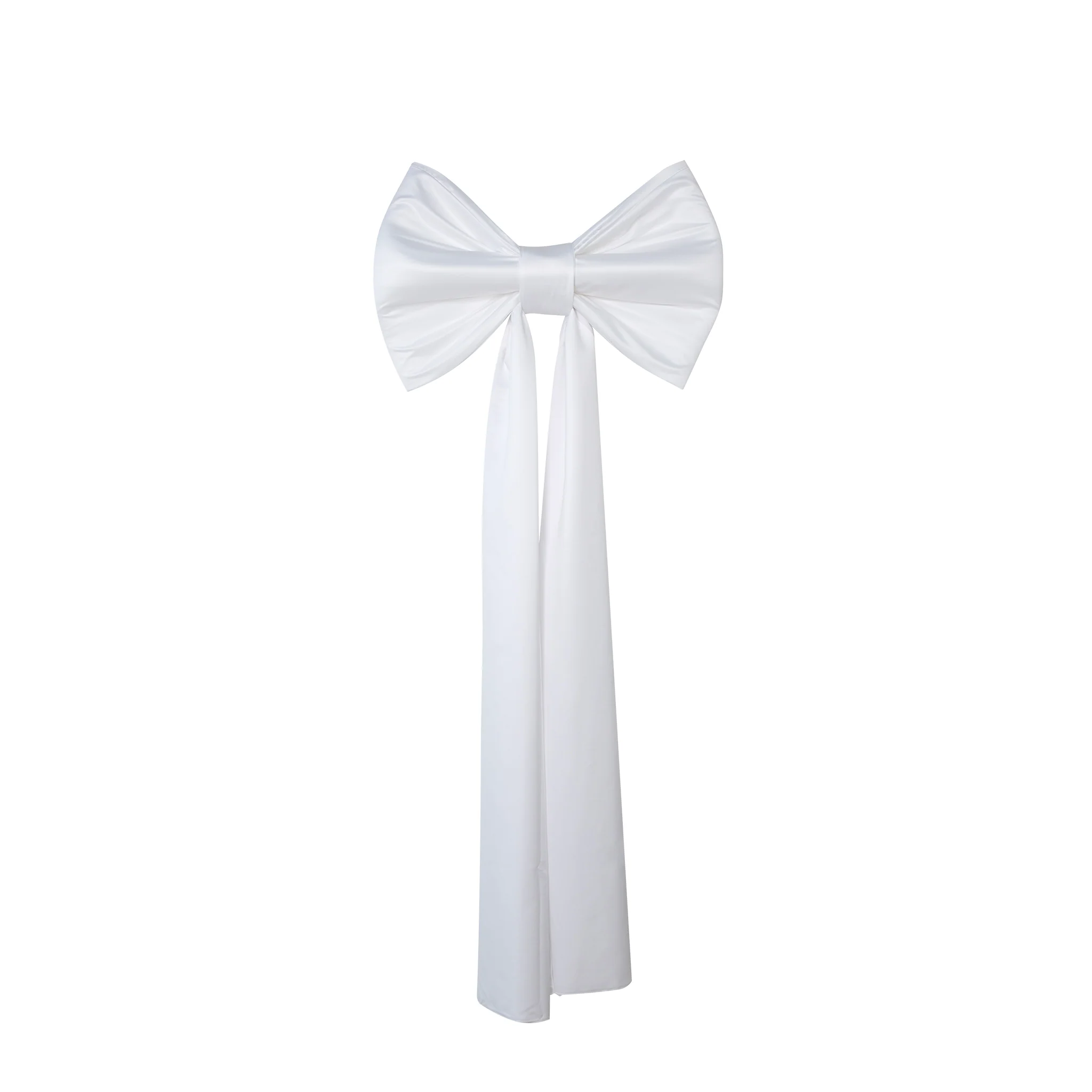 Giant Fabric Bow for Backdrop - White - Image 4