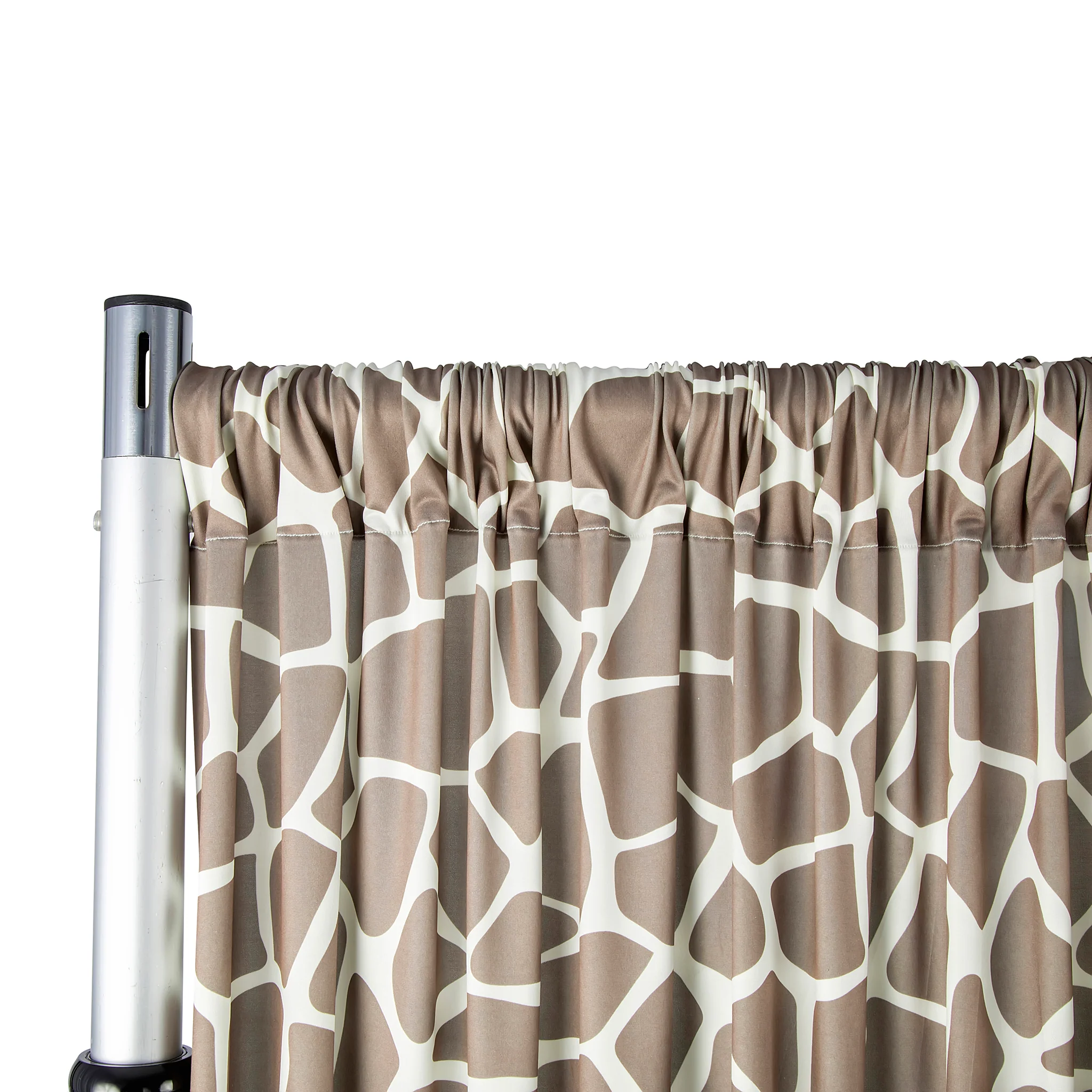 Giraffe Animal Print Spandex 4-way Stretch Drape Curtain 12ft H x 60" W