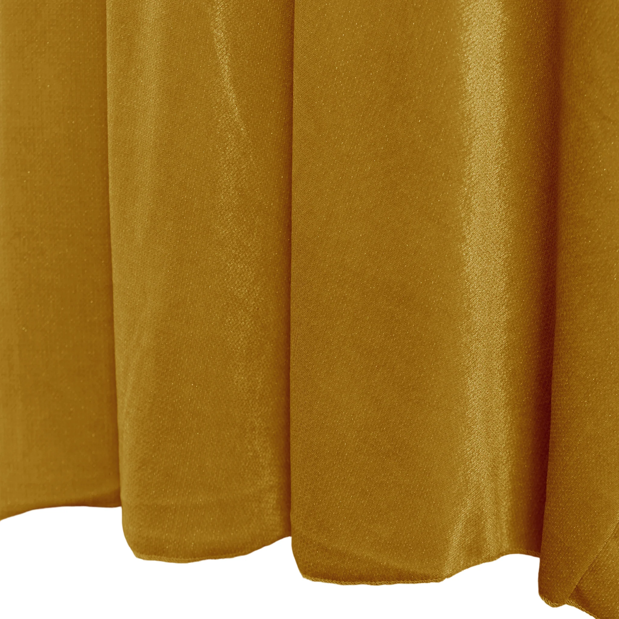 Glitter Velvet 120" Round Tablecloth - Gold - Image 6