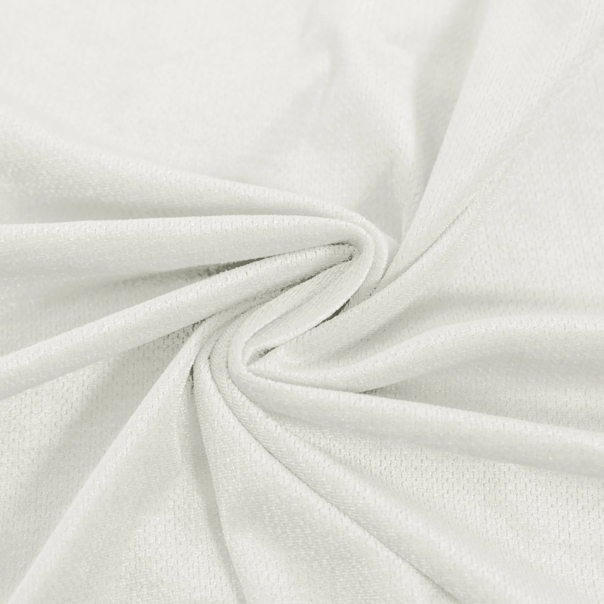 Glitter Velvet 120" Round Tablecloth - Ivory - Image 4
