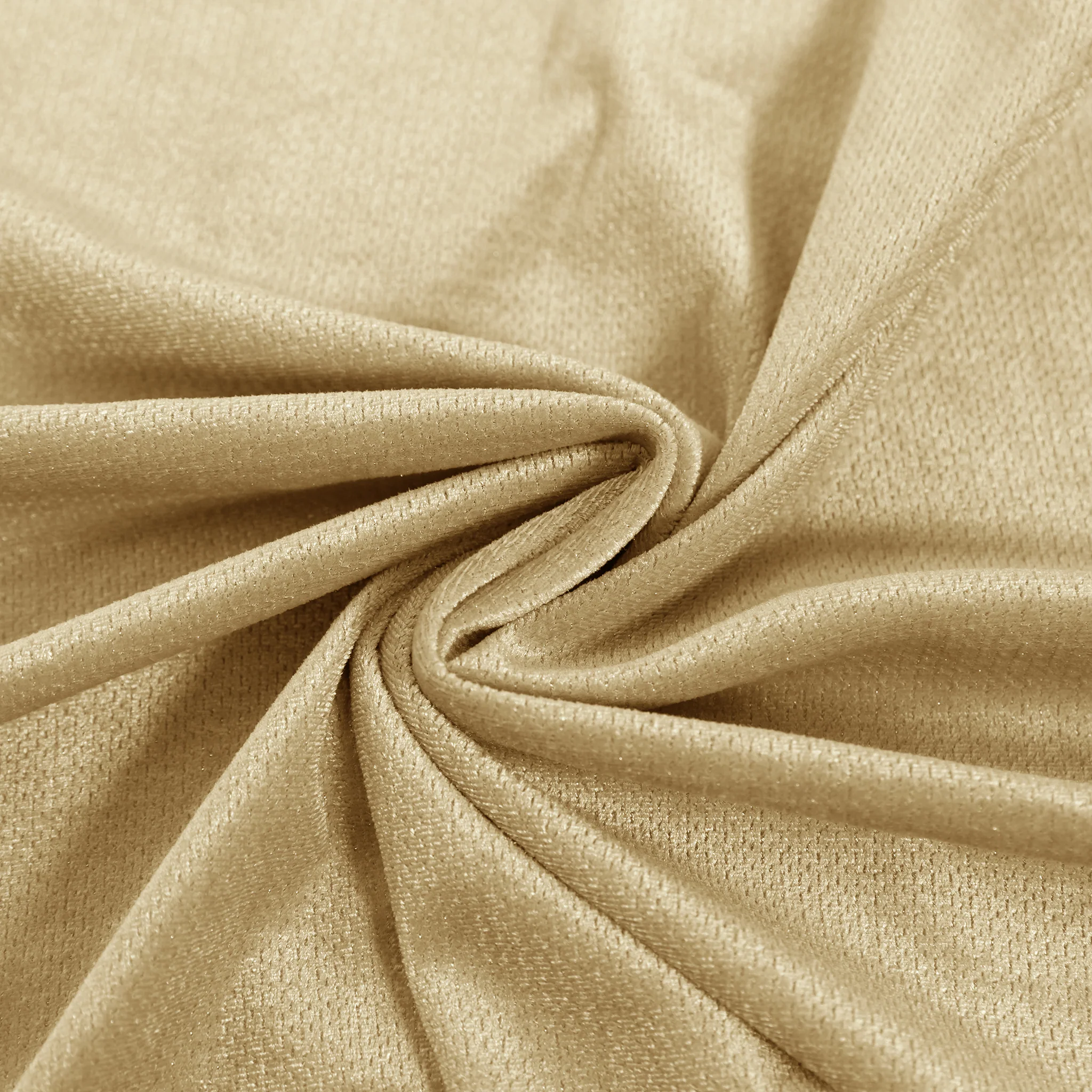 Glitter Velvet 132" Round Tablecloth - Champagne - Image 3