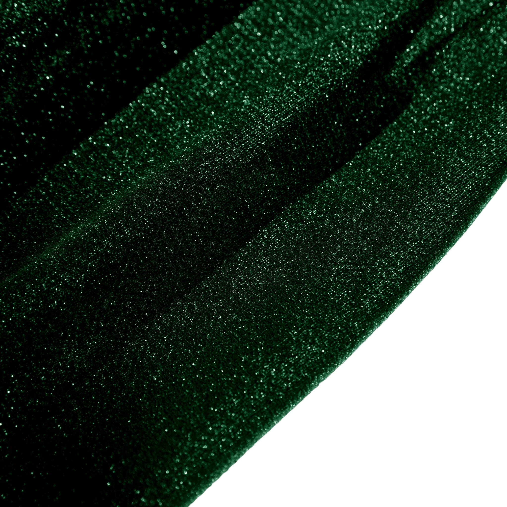Glitter Velvet 132" Round Tablecloth - Emerald Green - Image 5