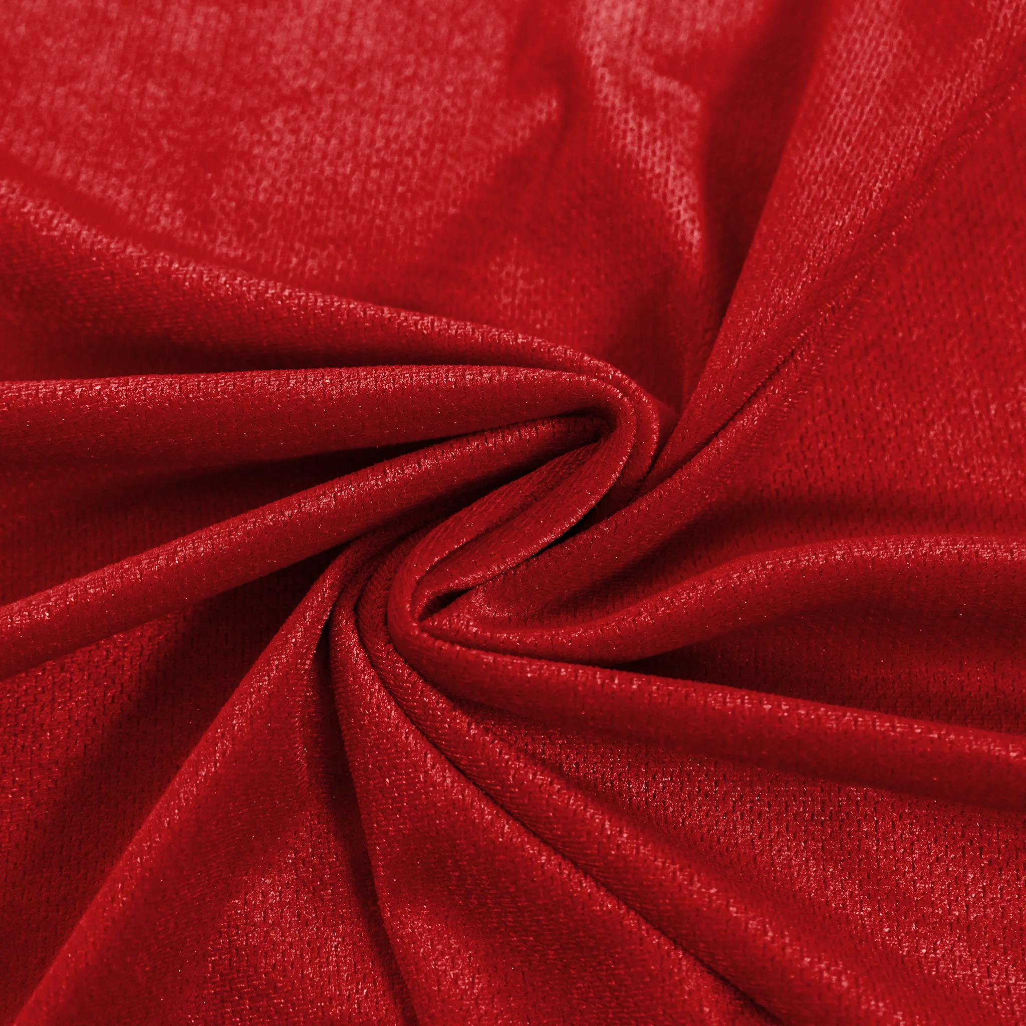 Glitter Velvet 132" Round Tablecloth - Red - Image 5