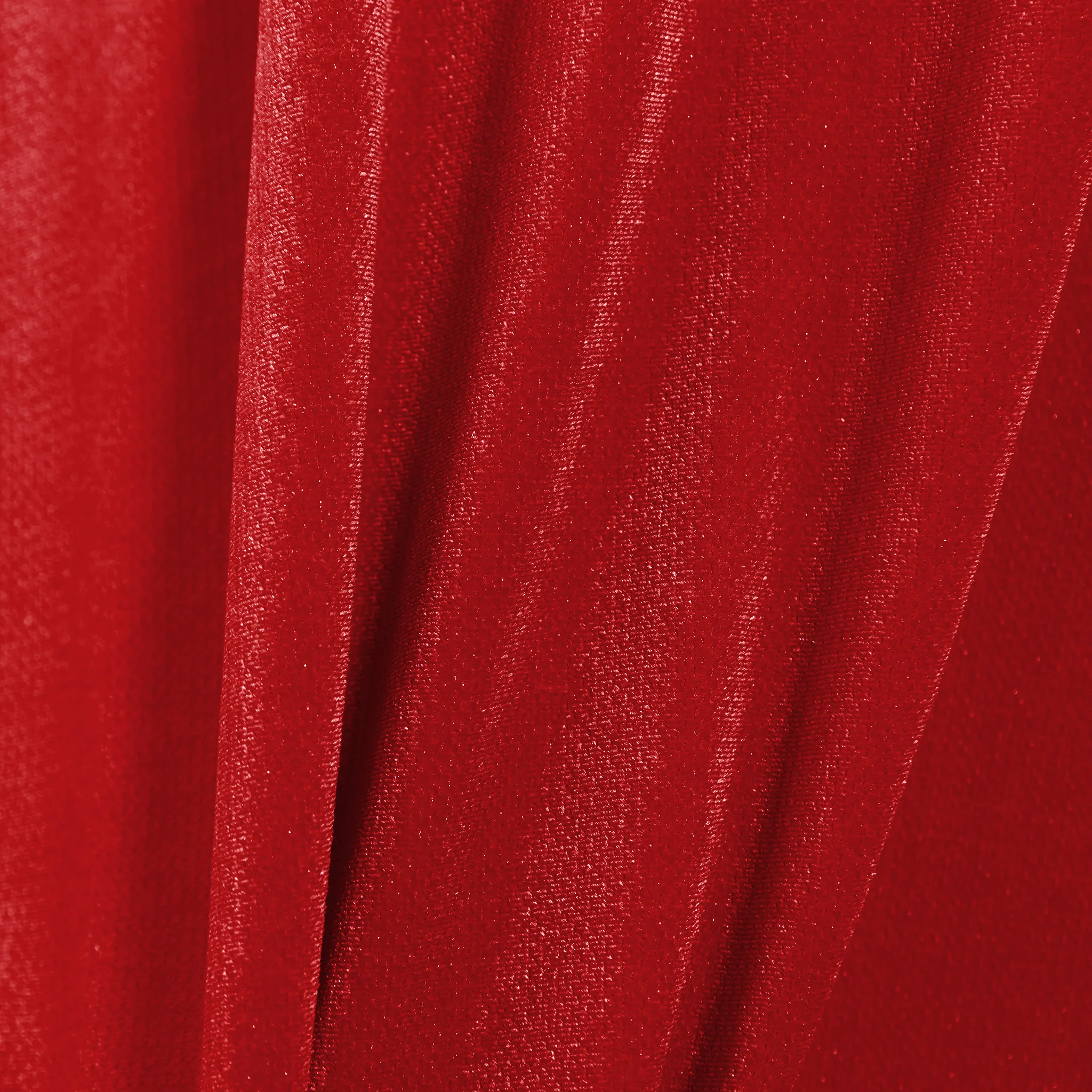 Glitter Velvet 132" Round Tablecloth - Red - Image 6