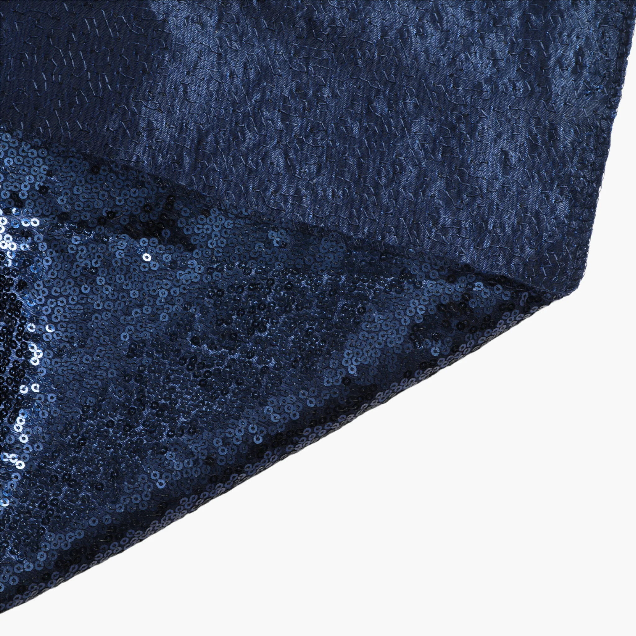 Glitz Sequin 10ft H x 52" W Drape/Backdrop panel - Navy Blue (New Tone) - Image 3