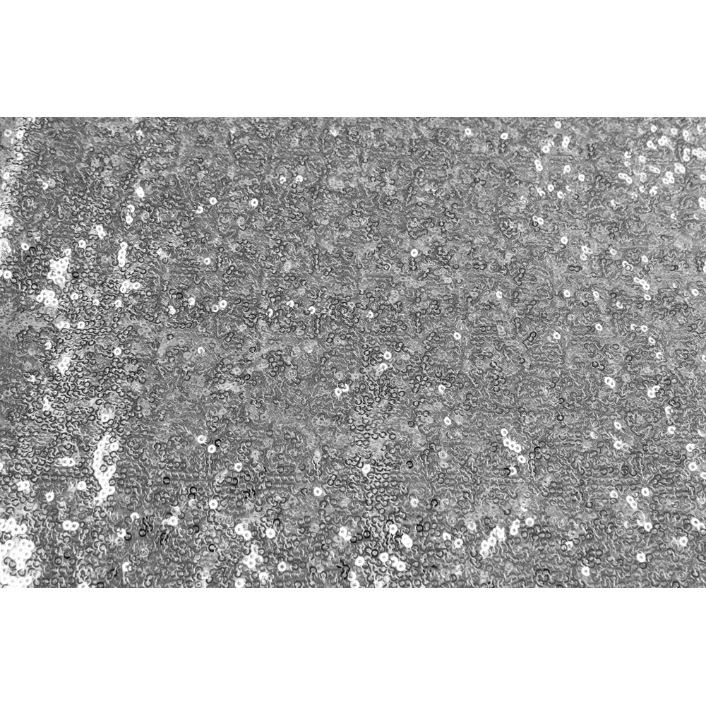 Glitz Sequin 10ft H x 112" W Drape/Backdrop panel - Silver - Image 3