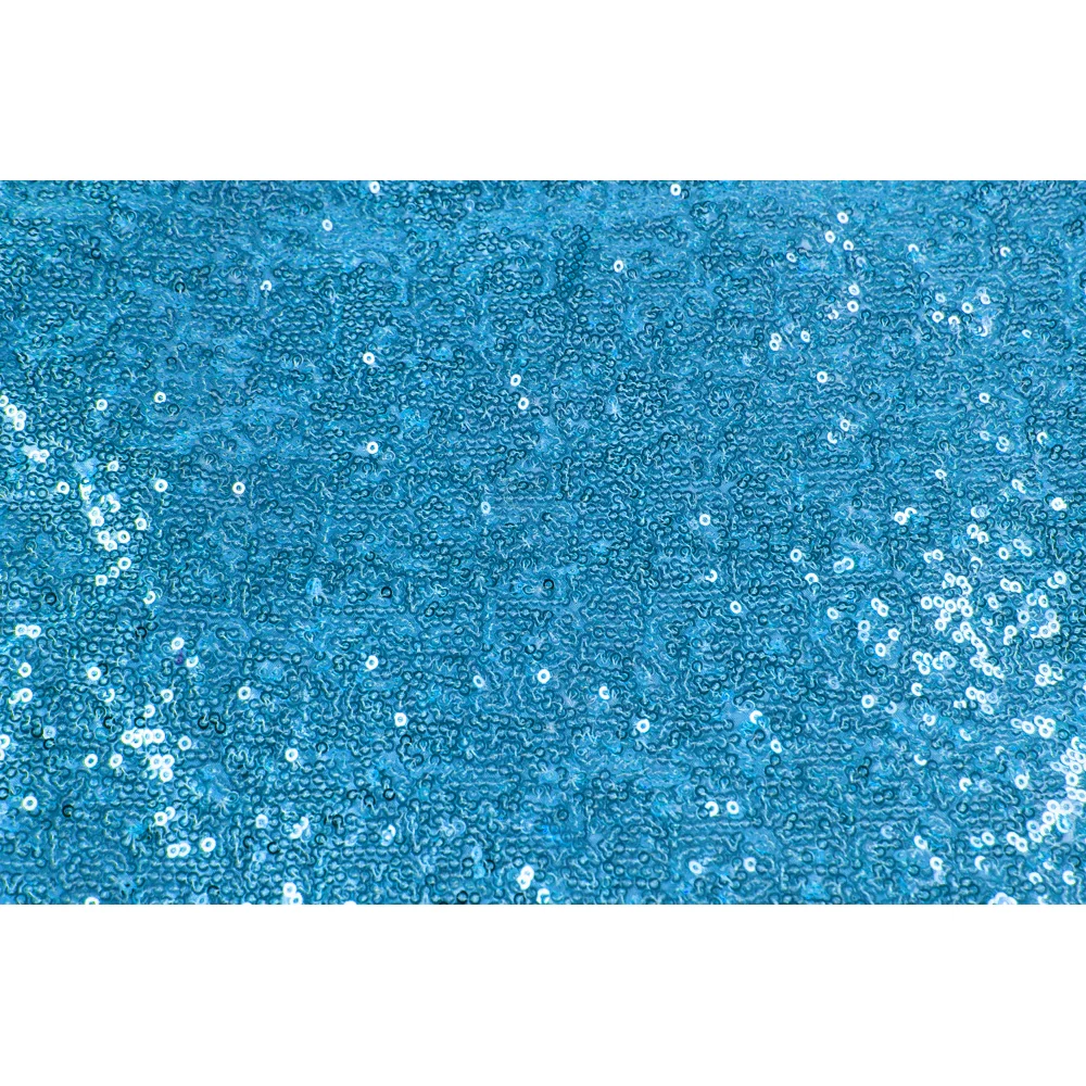 Glitz Sequin 10ft H x 52" W Drape/Backdrop panel - Aqua Blue - Image 3