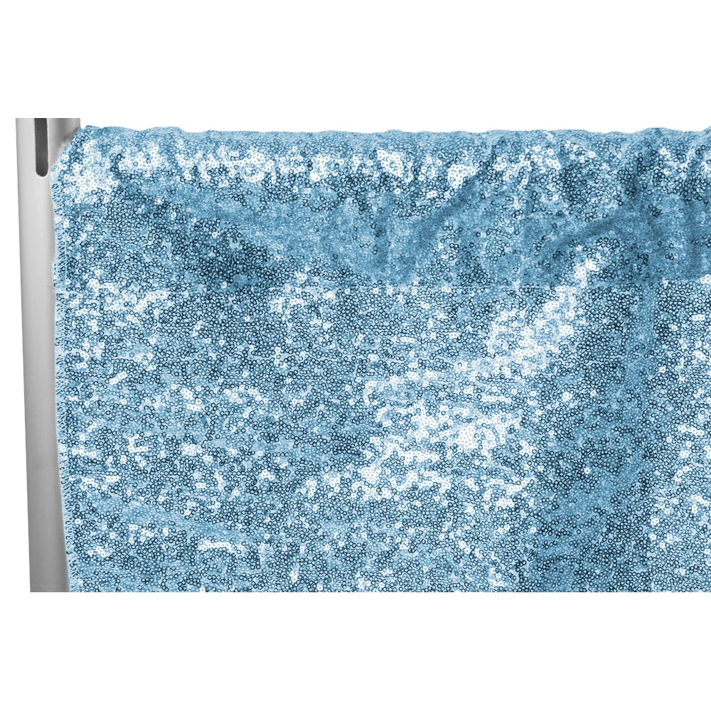 Glitz Sequin 10ft H x 52" W Drape/Backdrop panel - Baby Blue