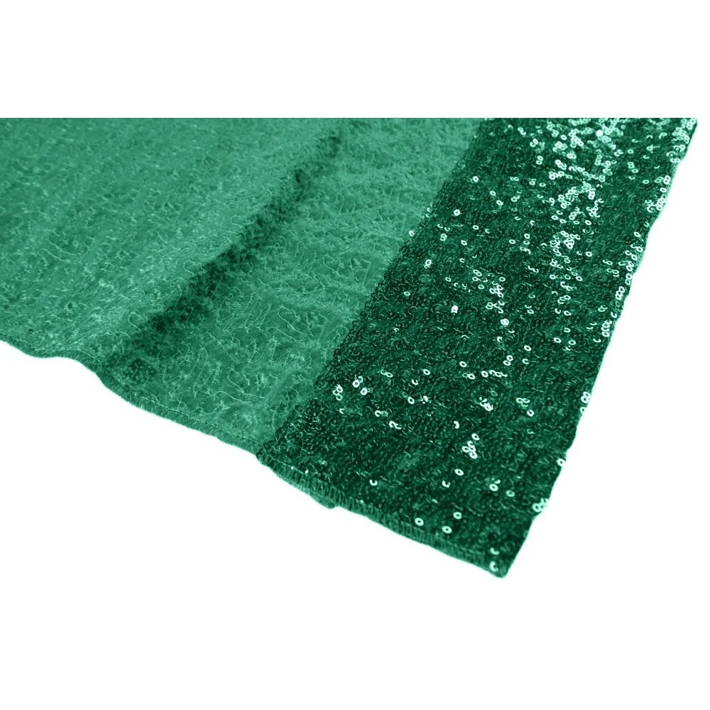 Glitz Sequin 10ft H x 52" W Drape/Backdrop panel - Emerald Green - Image 2