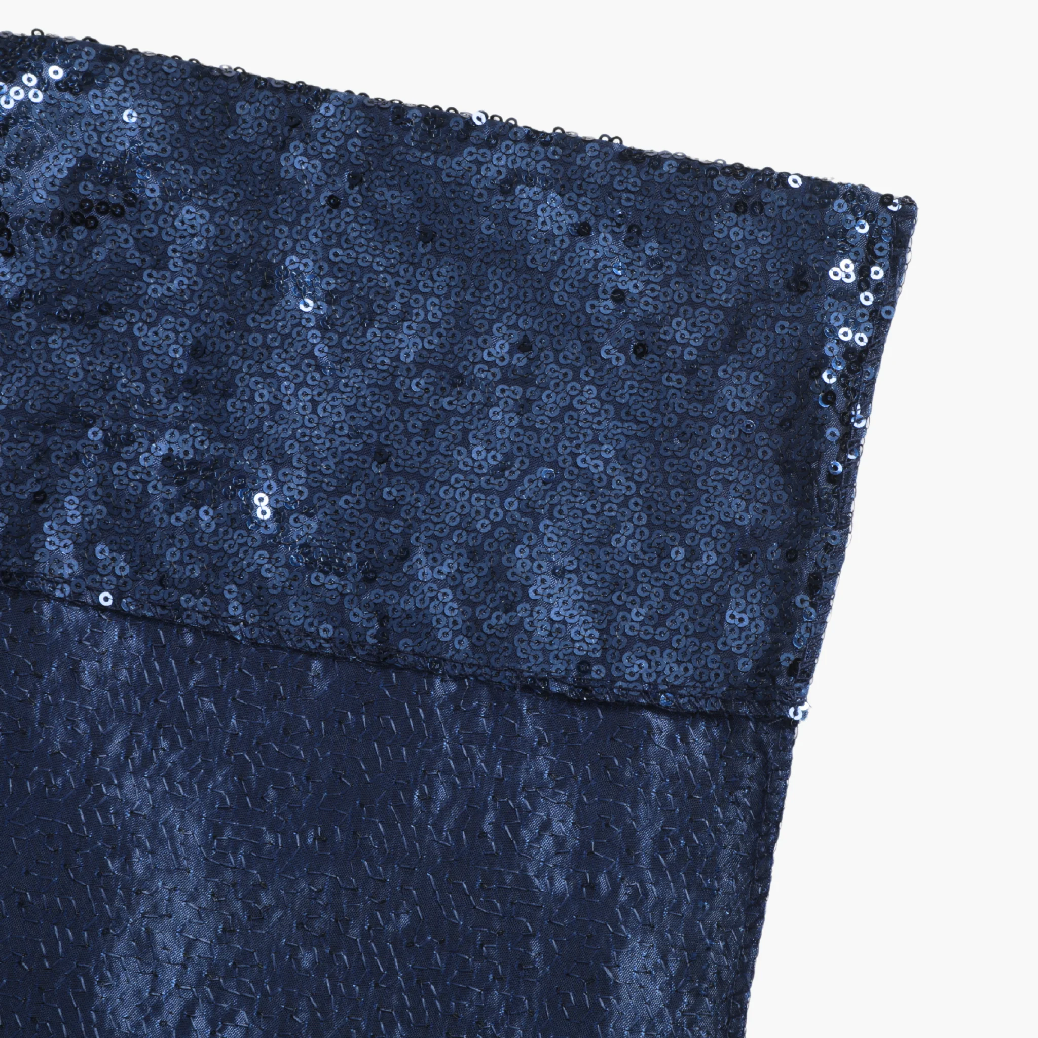 Glitz Sequin 12ft H x 52" W Drape/Backdrop panel - Navy Blue (New Tone) - Image 2