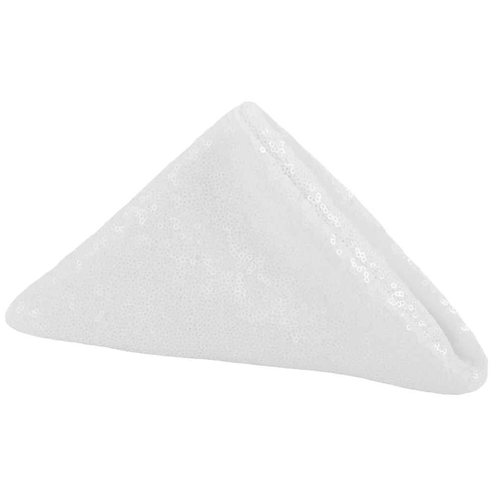 Glitz Sequin Napkin 20"x20" - White