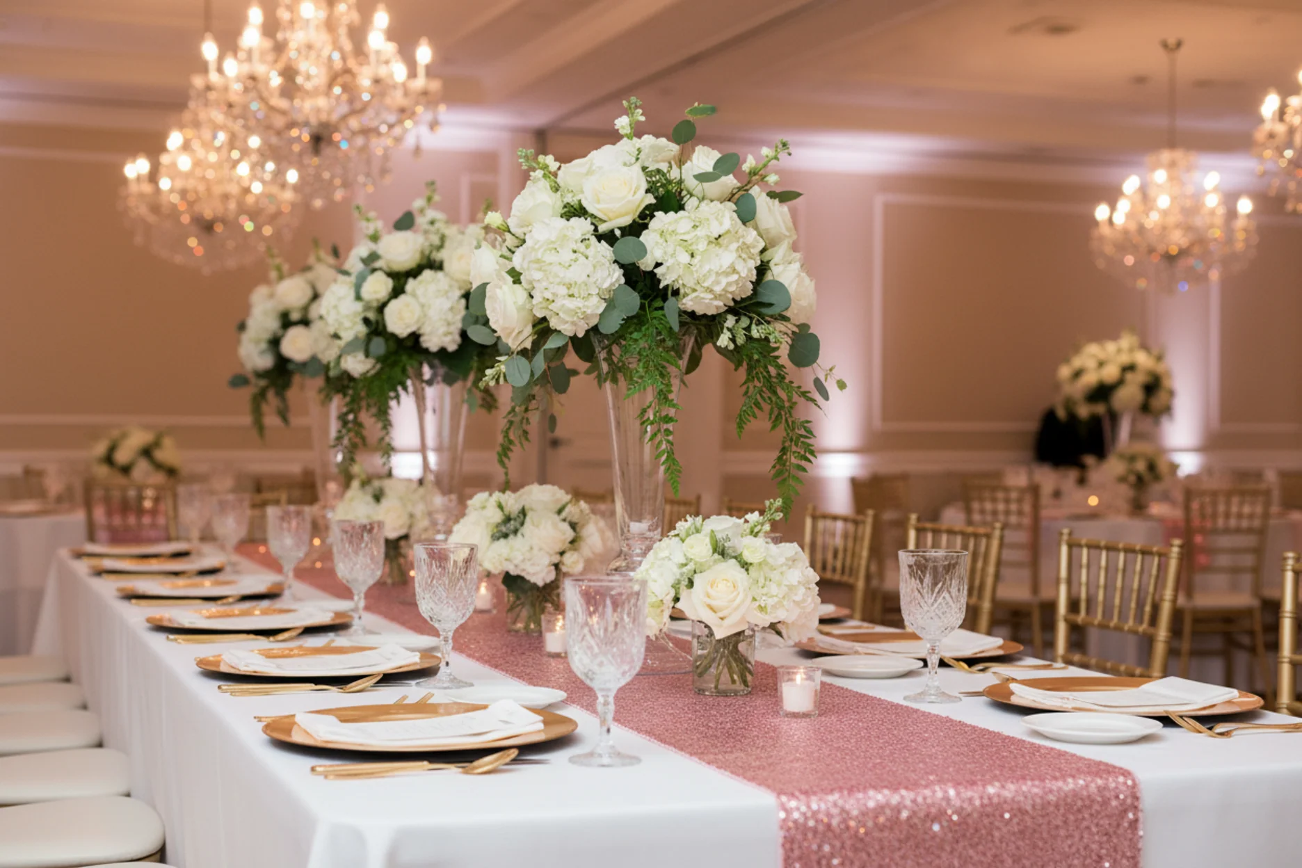 Glitz Sequin Table Runner - Pink - Image 3