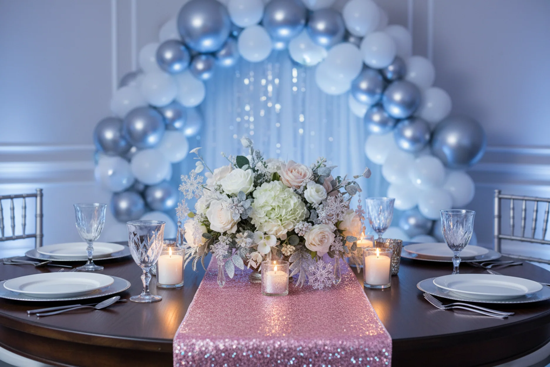 Glitz Sequin Table Runner - Pink - Image 4