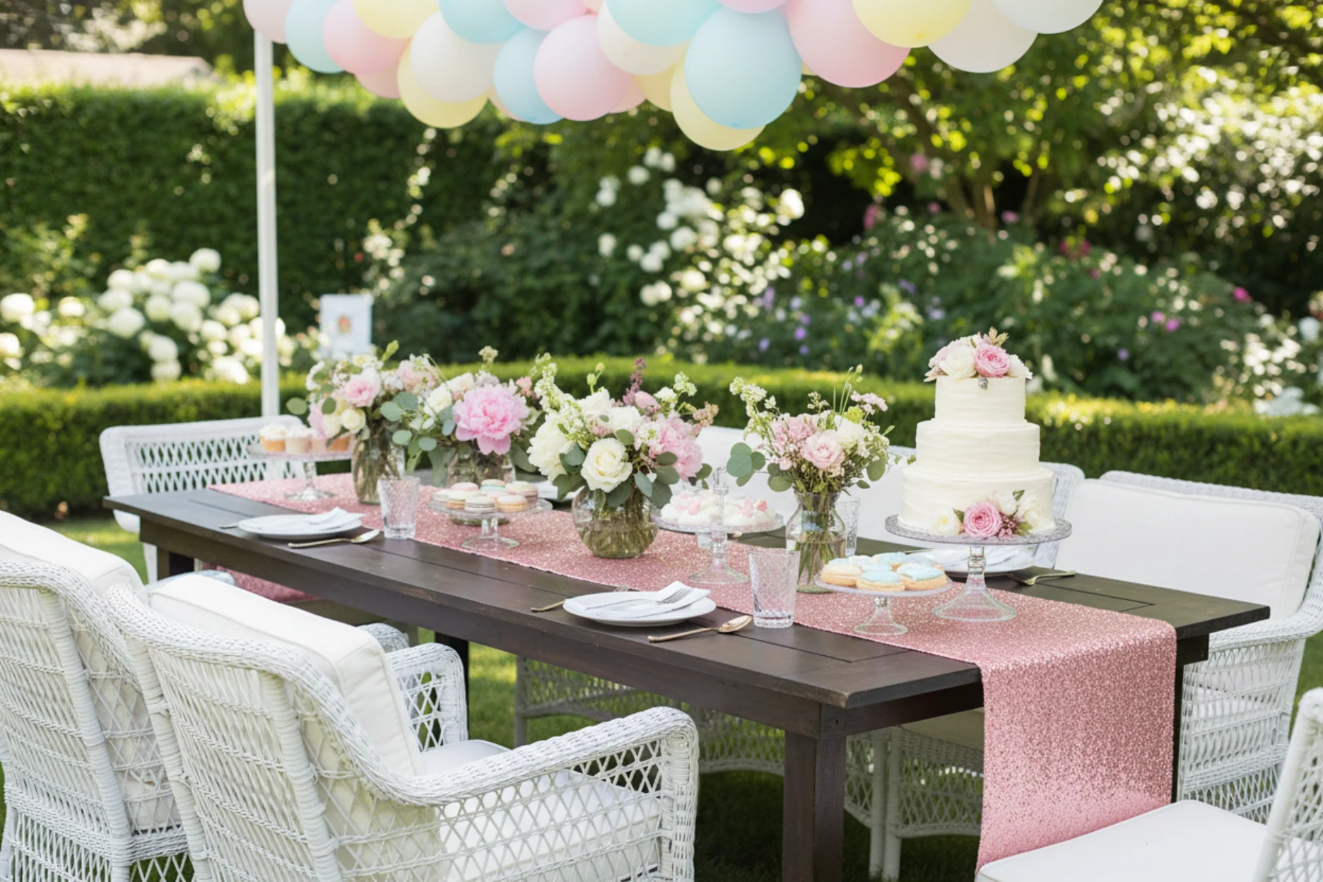 Glitz Sequin Table Runner - Pink - Image 5