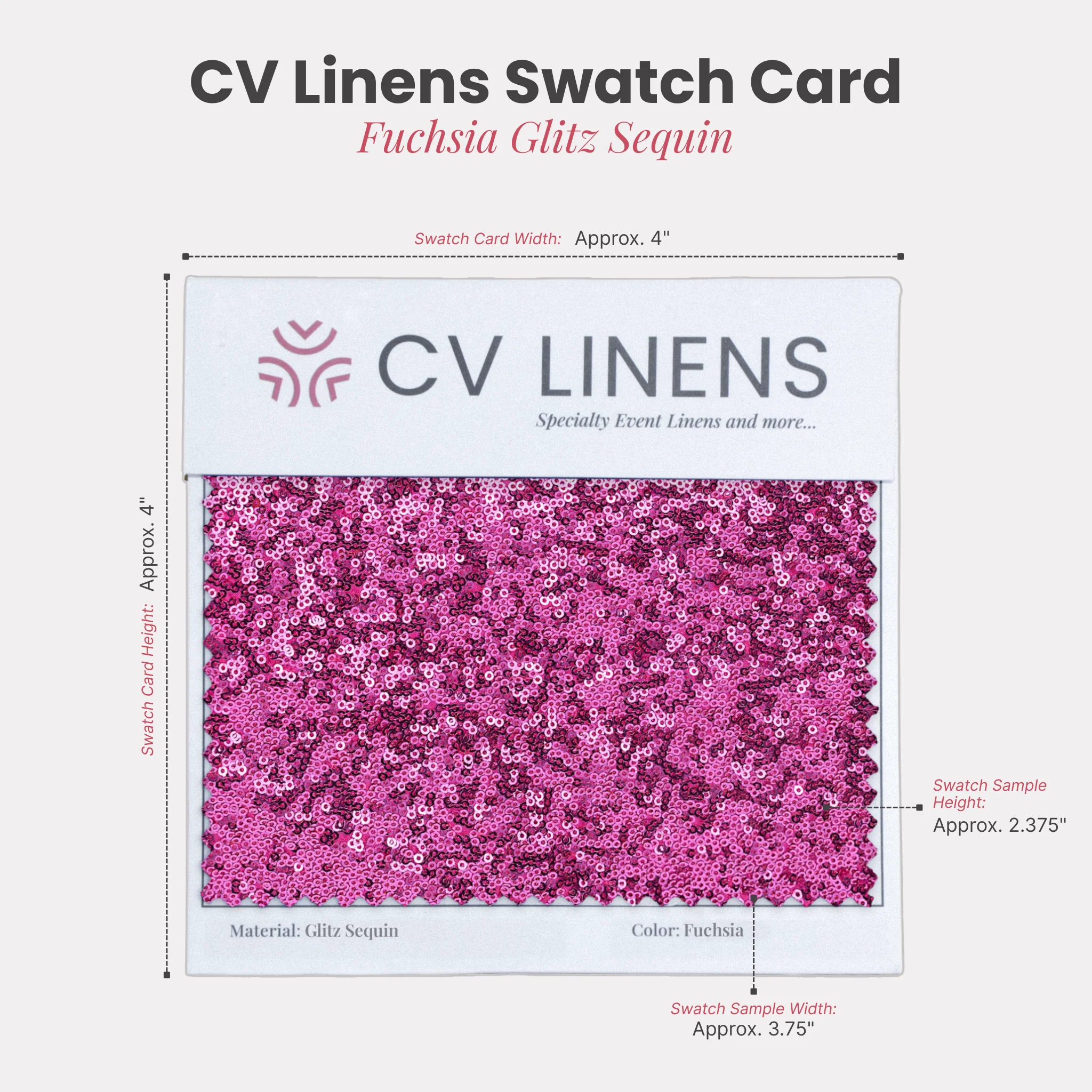 Glitz Swatch Card - Fuchsia - Image 2