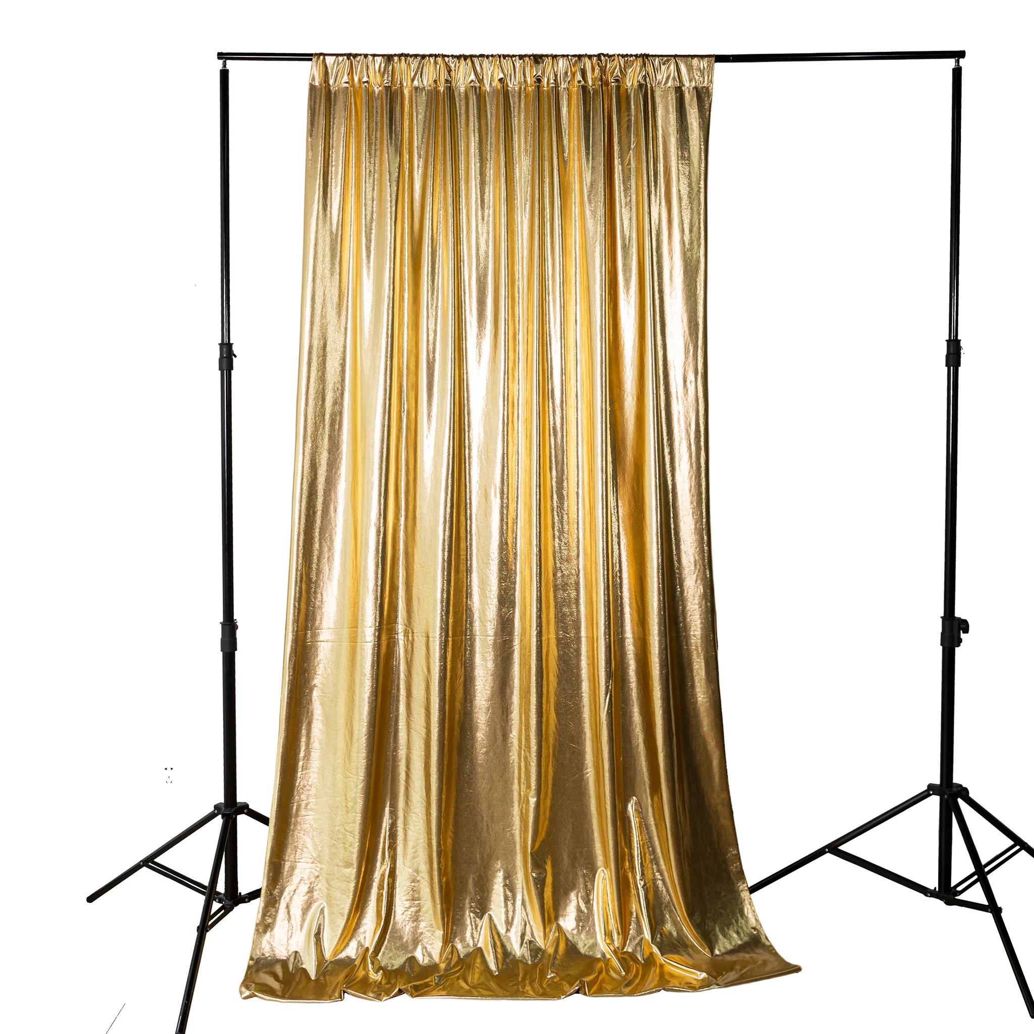 Metallic Gold Spandex Drape Curtain – 10ft x 60" Wrinkle-Free Backdrop Panel - Image 4
