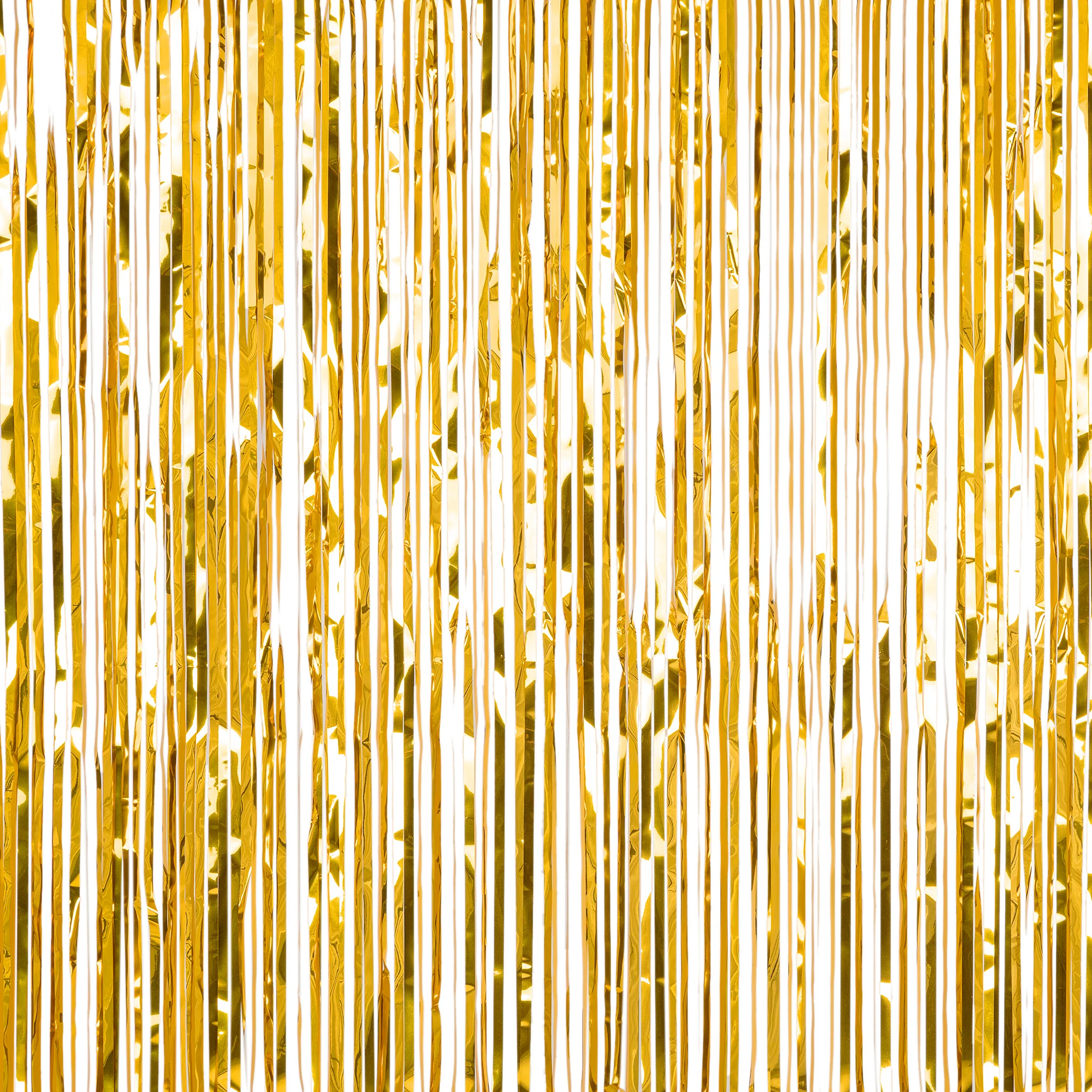 Gold Metallic Foil Fringe Backdrop Curtain 6.5 ft - Image 3