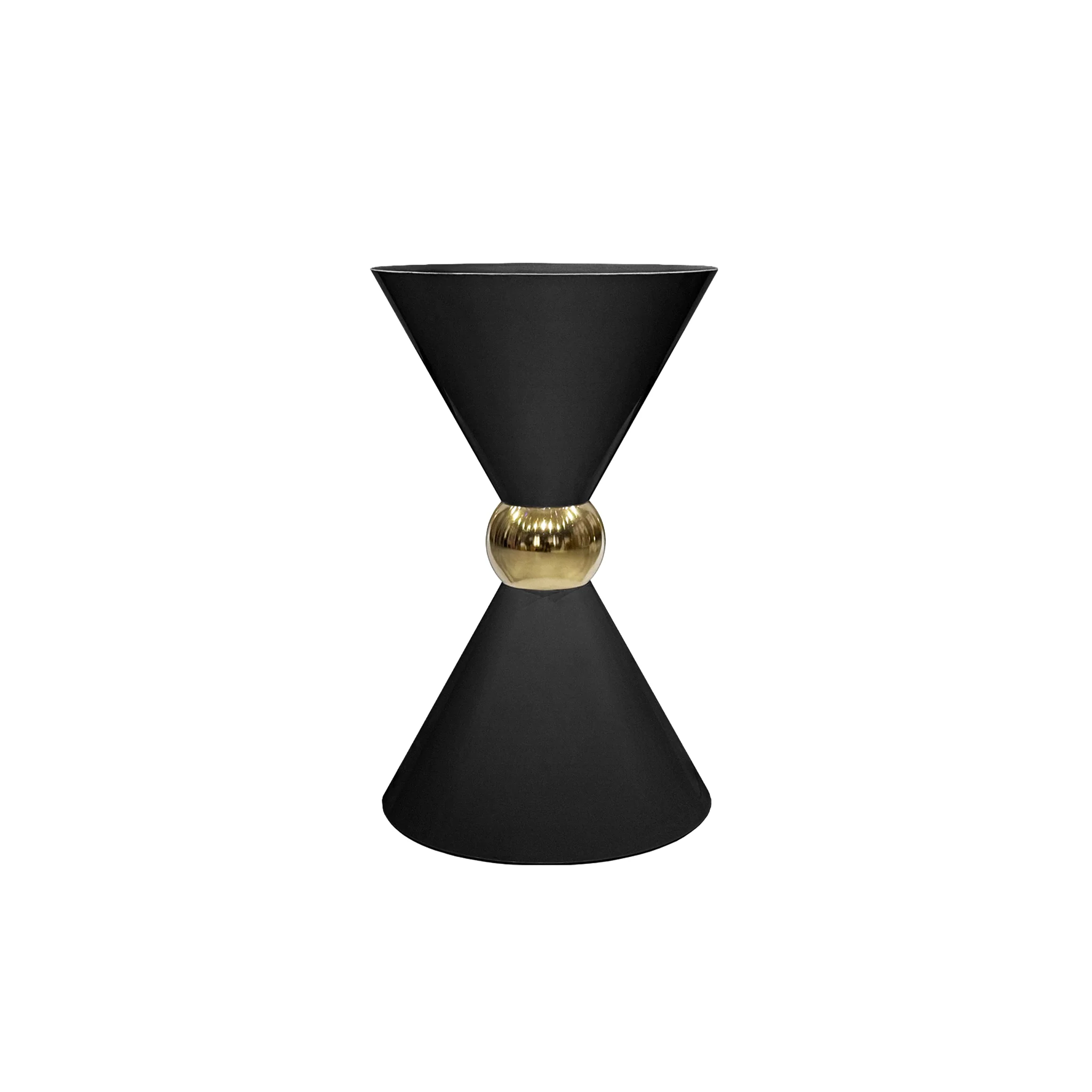31" Tall Hourglass Plinth Pedestal Stand - Black